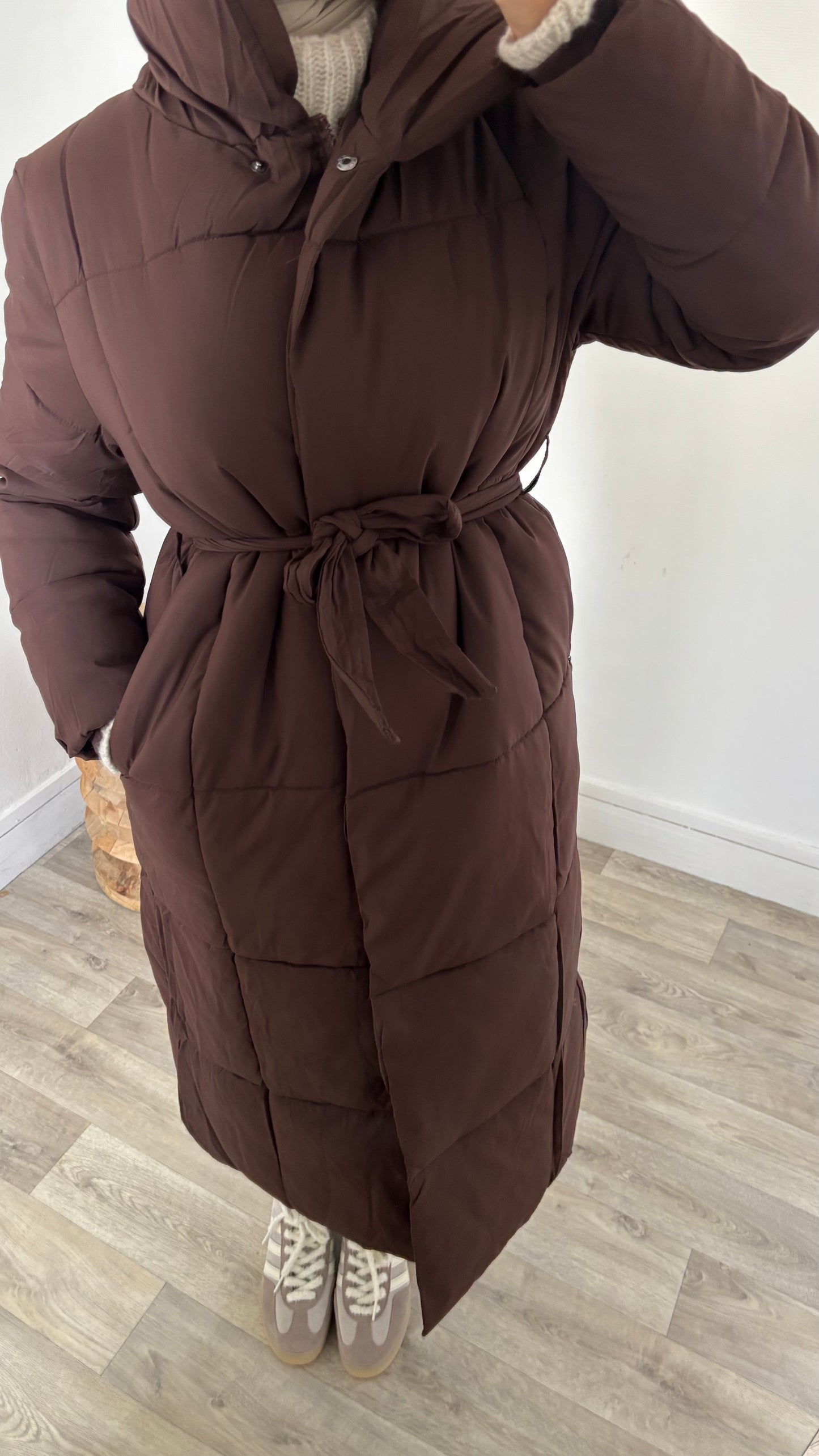 Doudoune col à fermeture et bouton pression