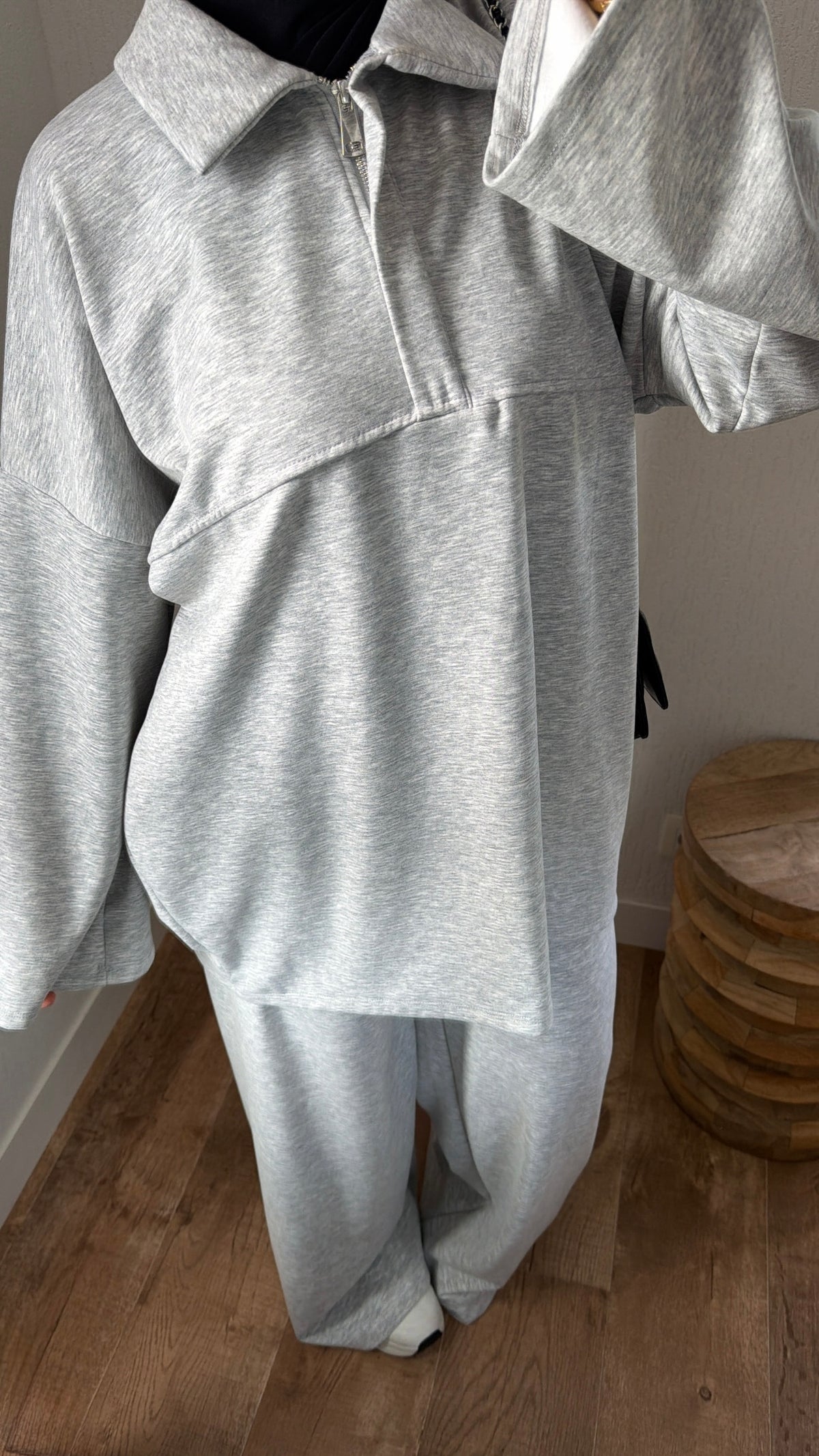 Ensemble molletonné à zip