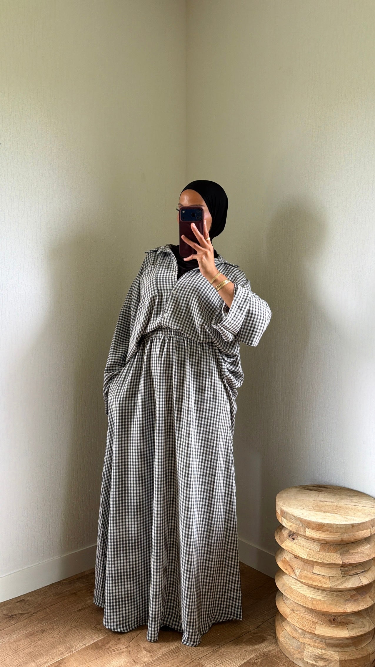 Ensemble jupe chemise ample