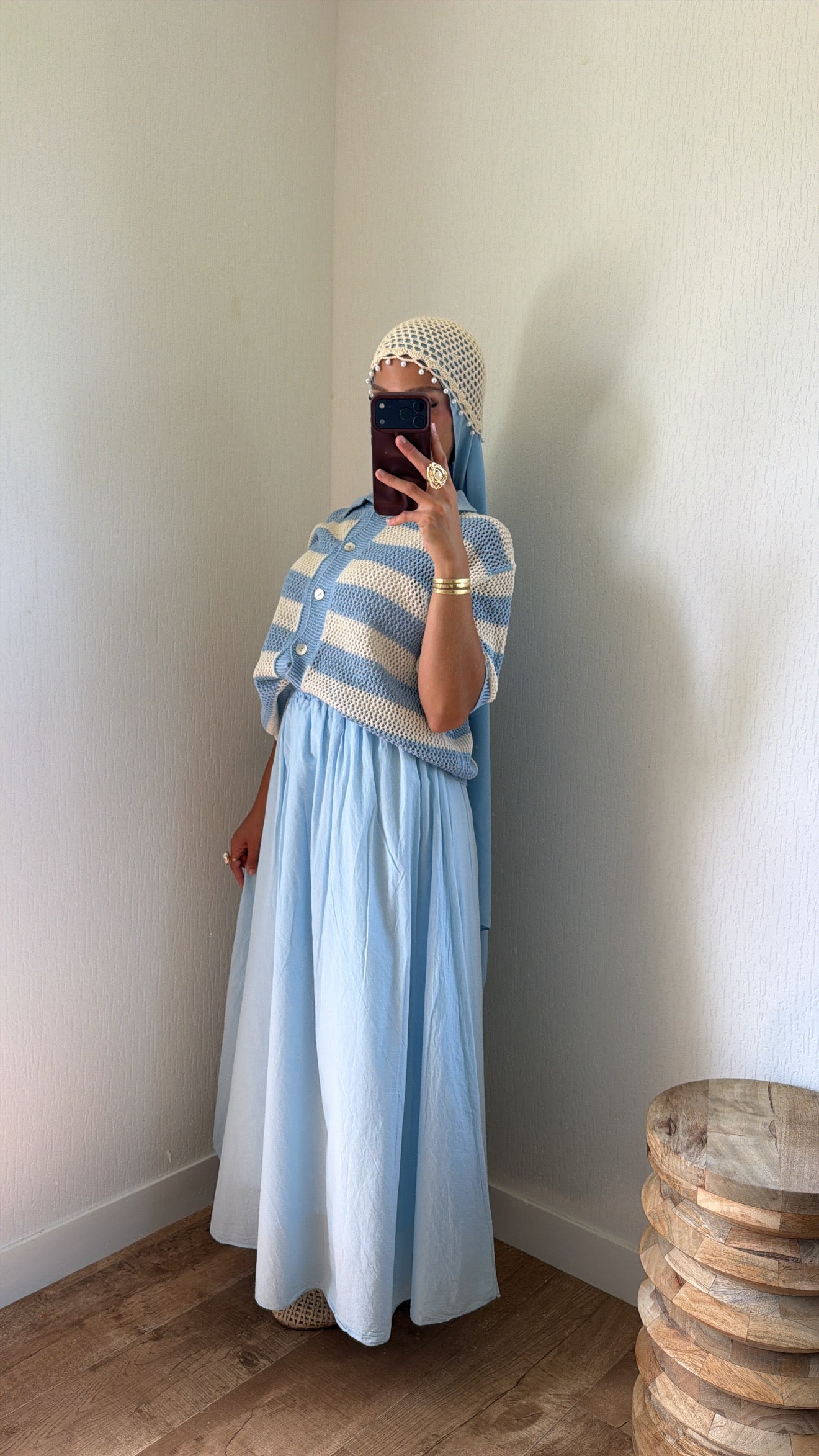 Pull à col en crochet