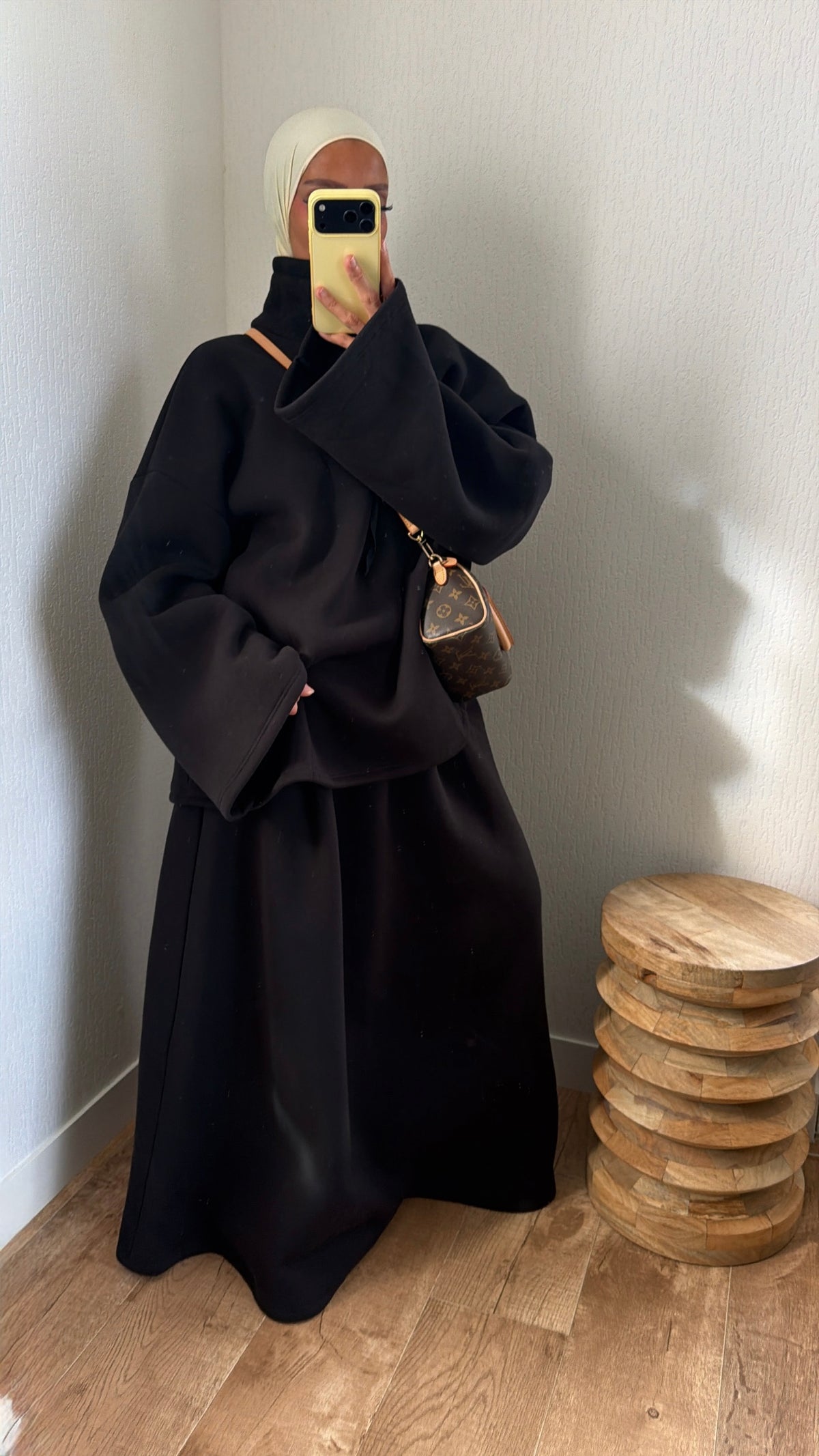 Ensemble jupe molletonné à poches