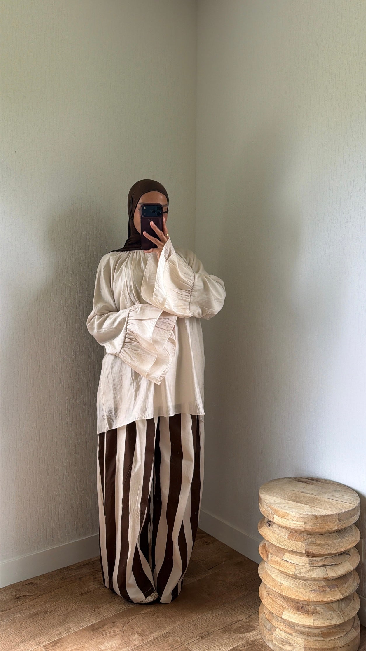 Pantalon rayée à poches