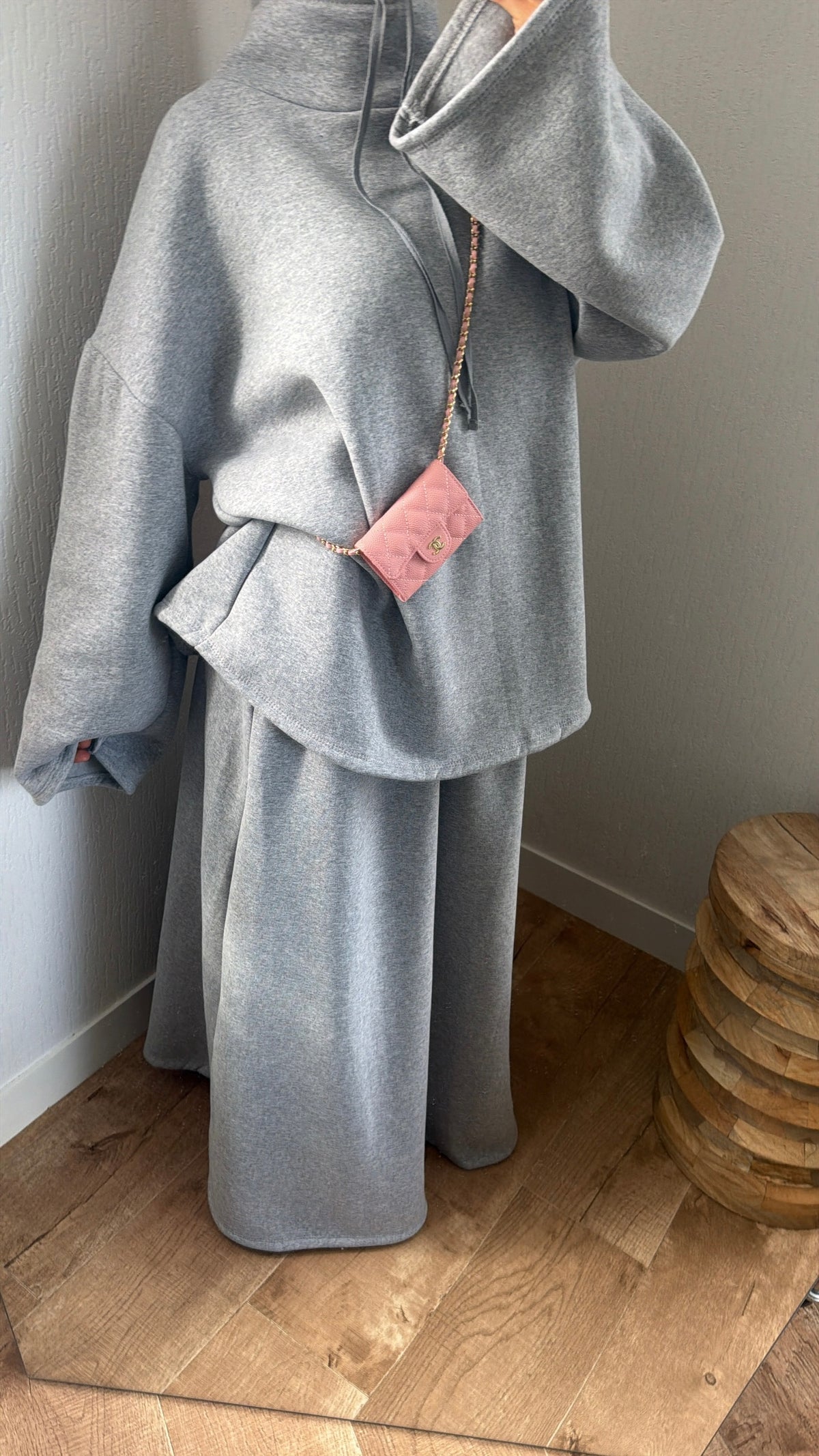 Ensemble jupe molletonné à poches