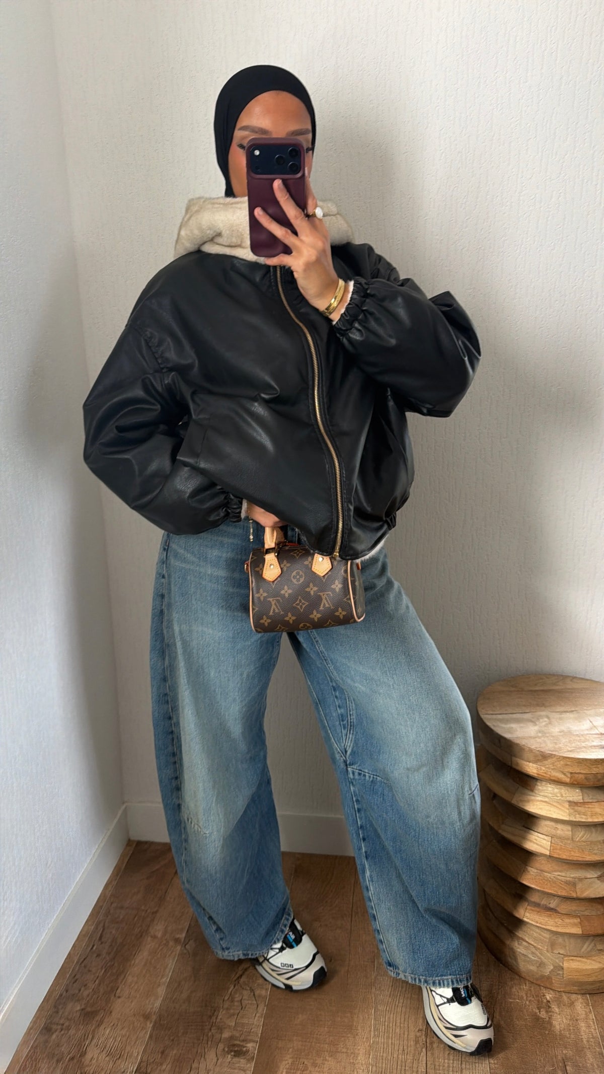 Bomber réversible simili & fourrure