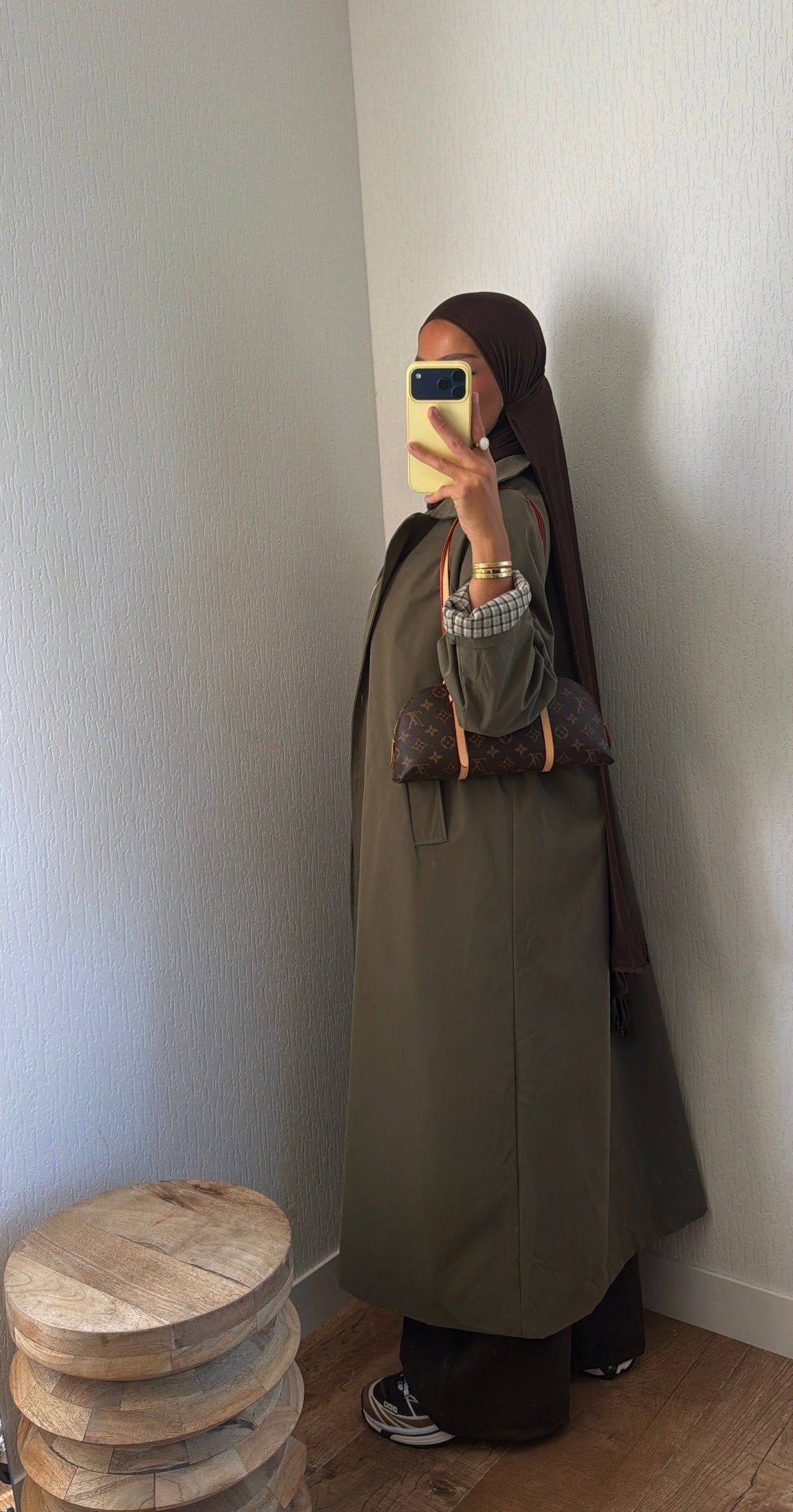 Manteau poignets retournables