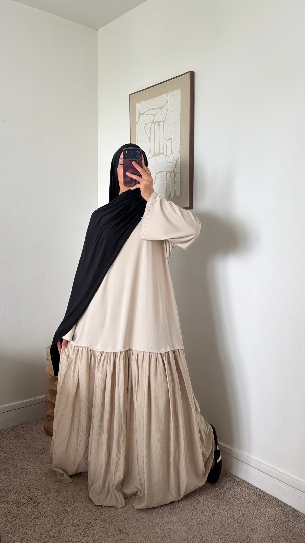 Robe basic bi matière