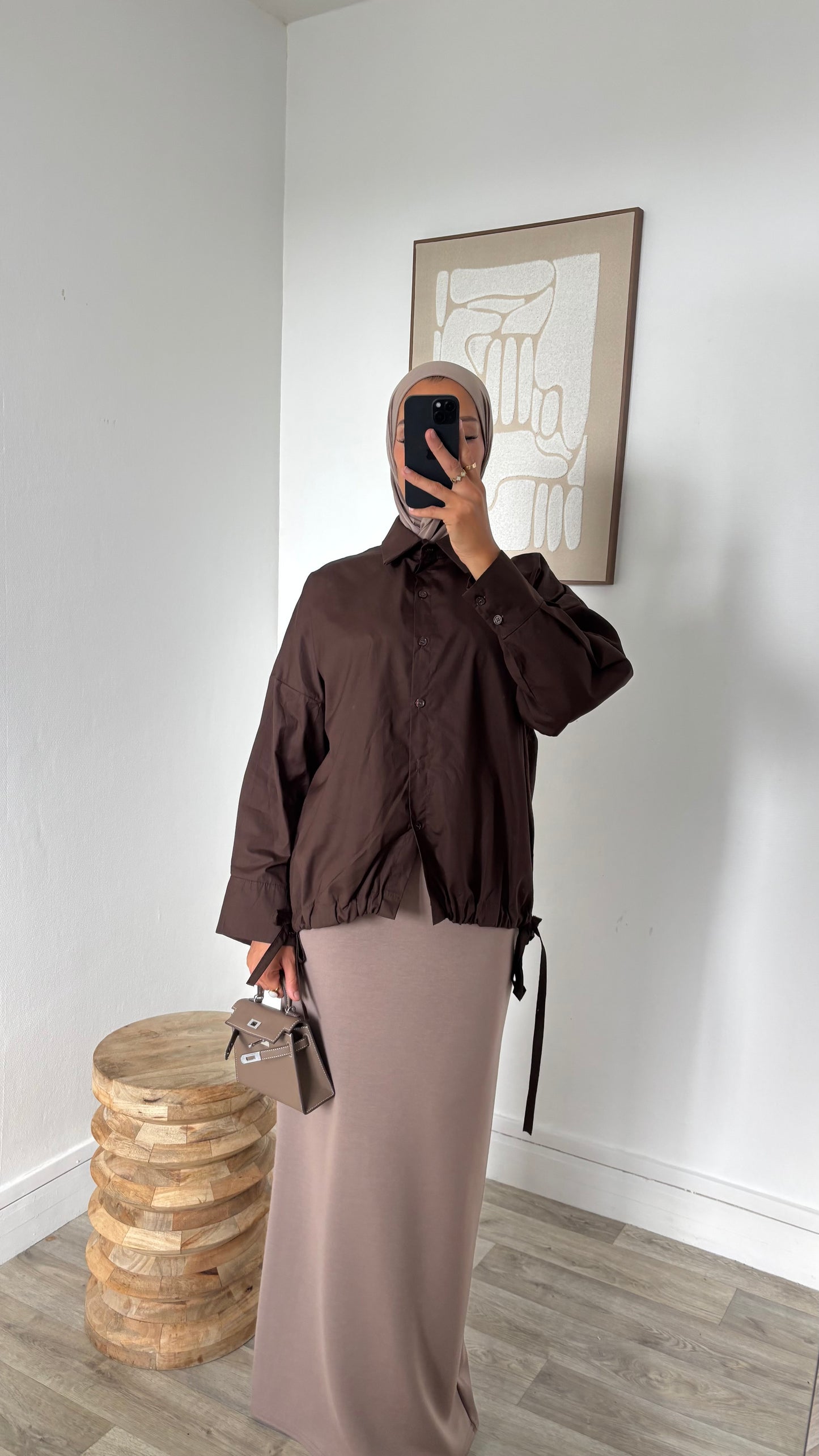 Chemise oversize avec dos plus long