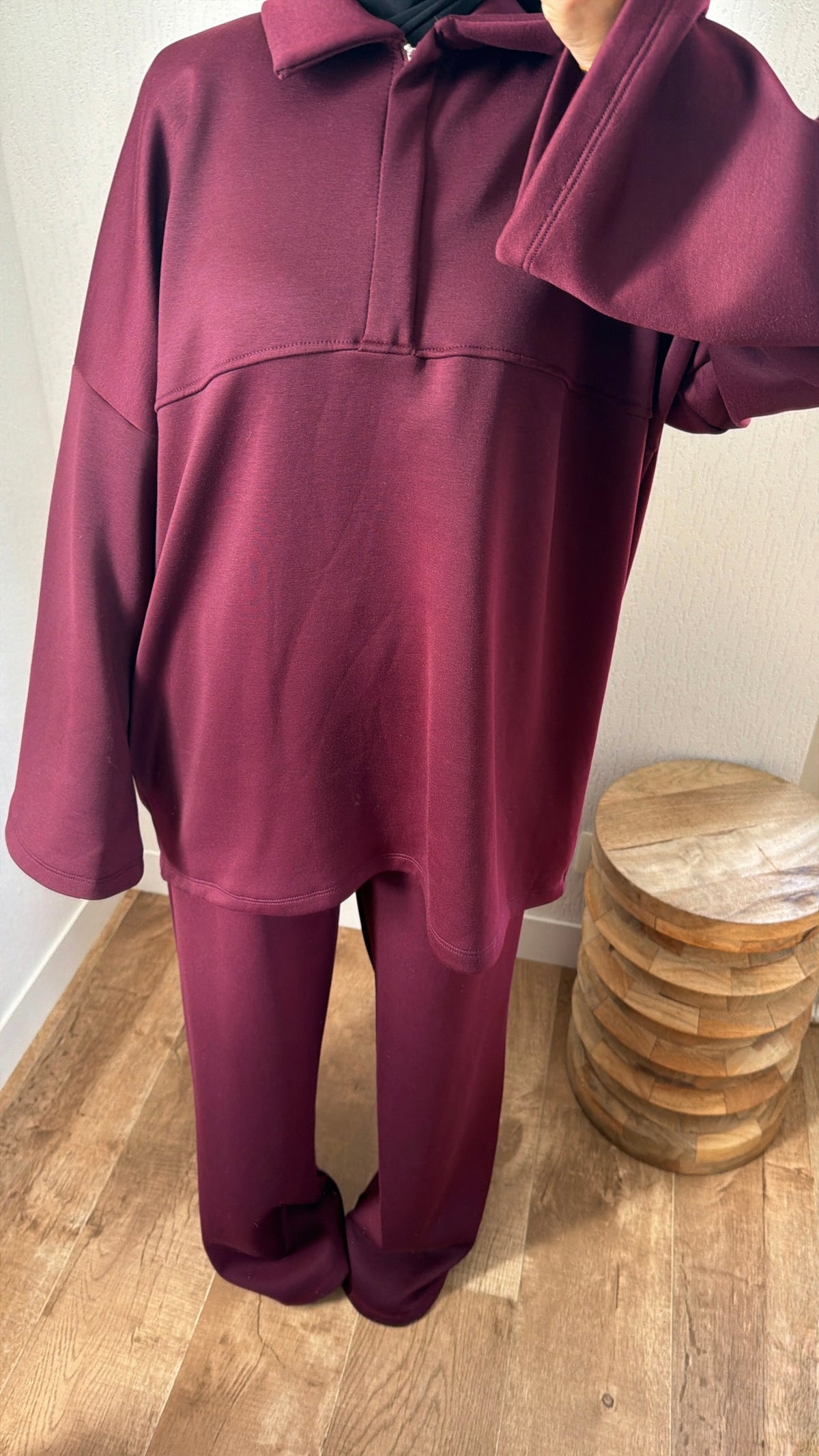 Ensemble molletonné à zip