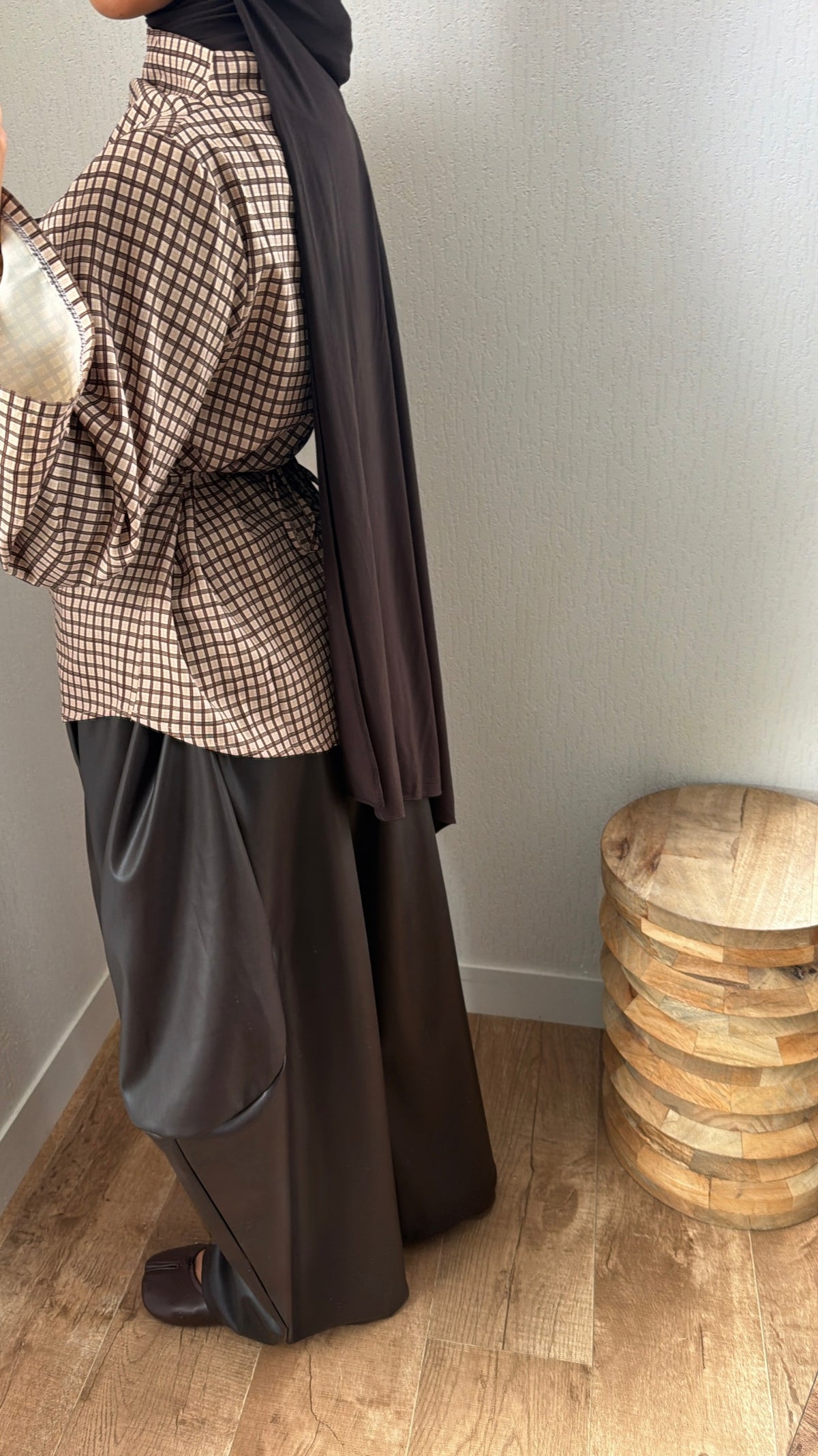 Pantalon ballon simili cuir