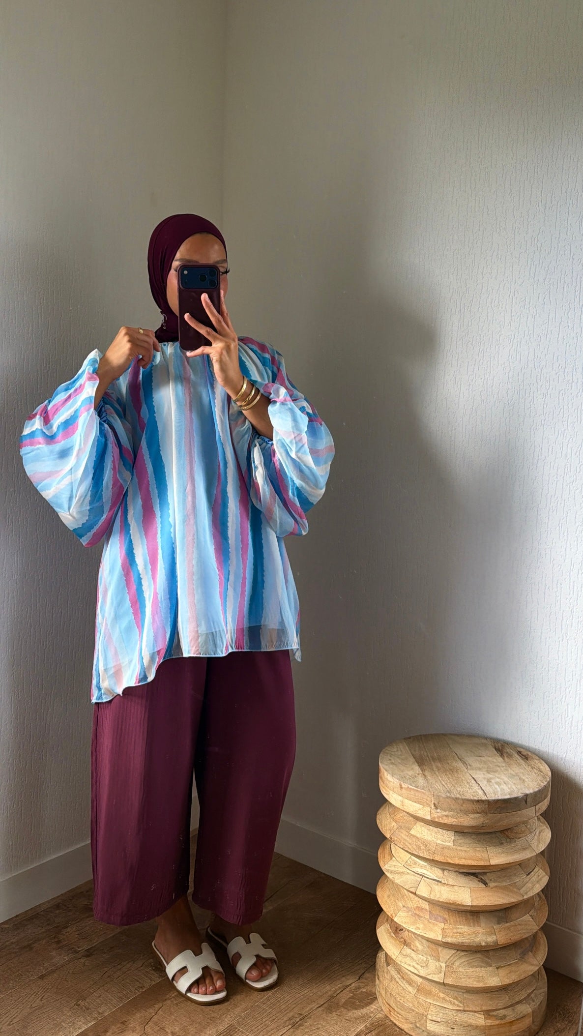 Blouse tricolore