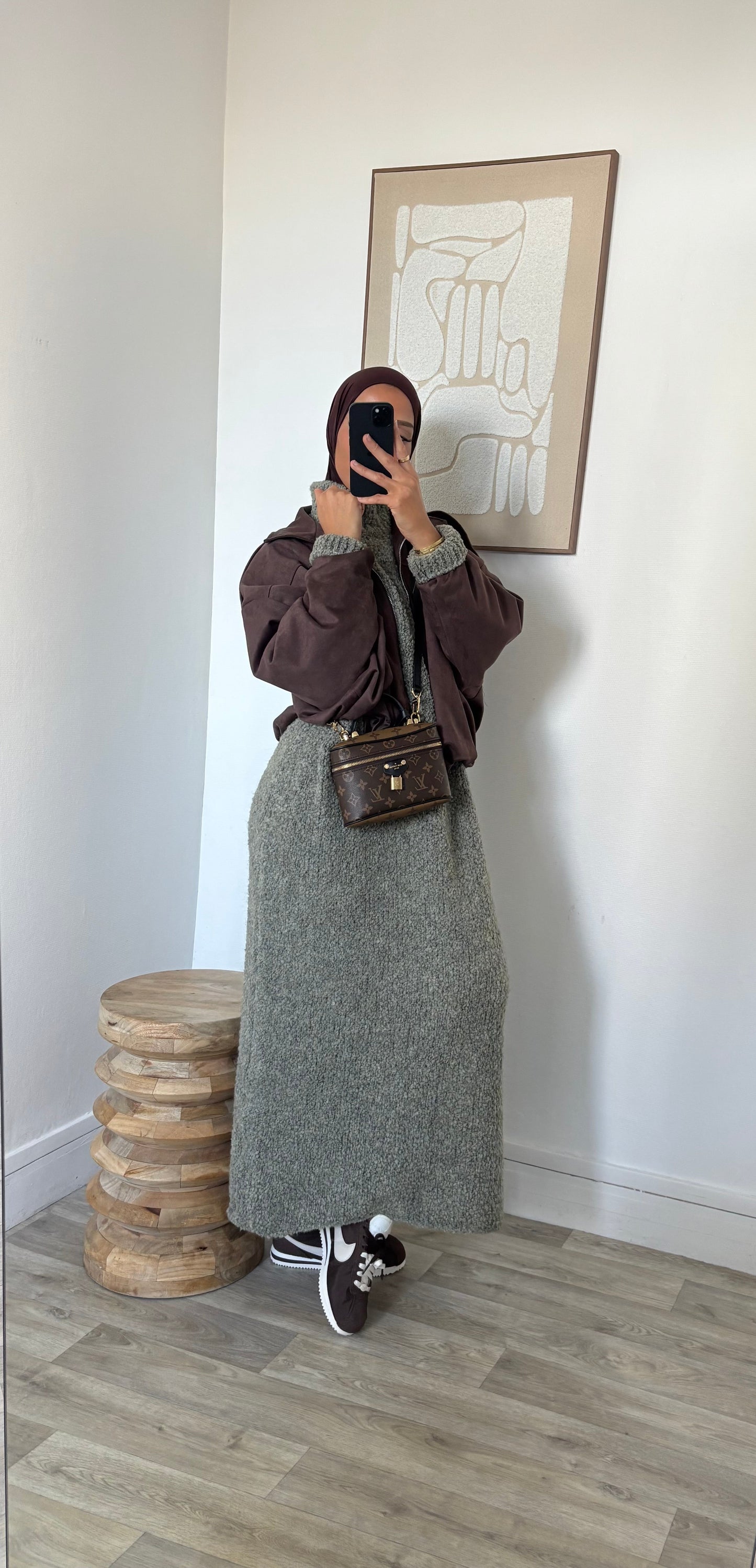 Veste Bomber effet daim à zip