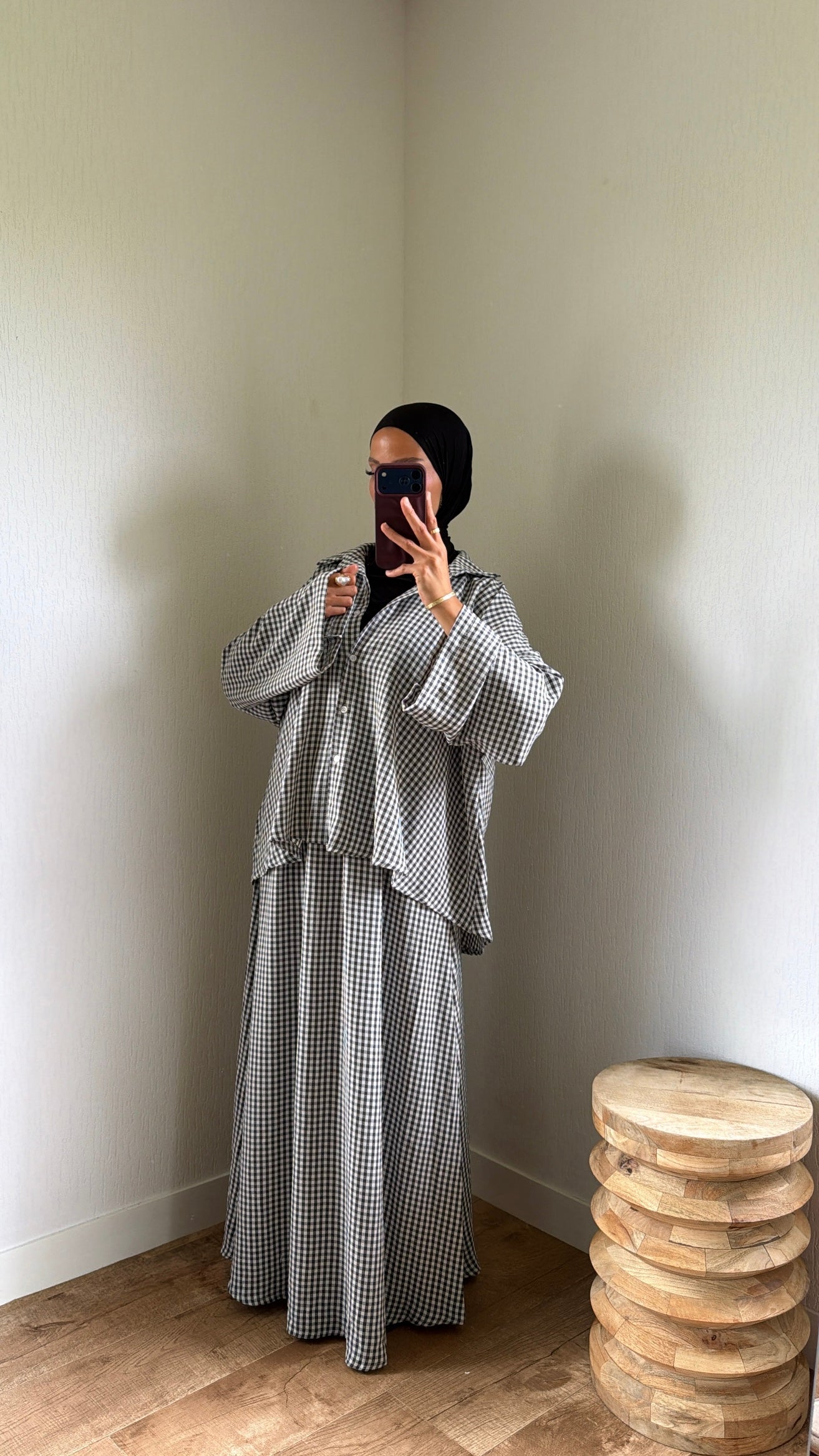 Ensemble jupe chemise ample