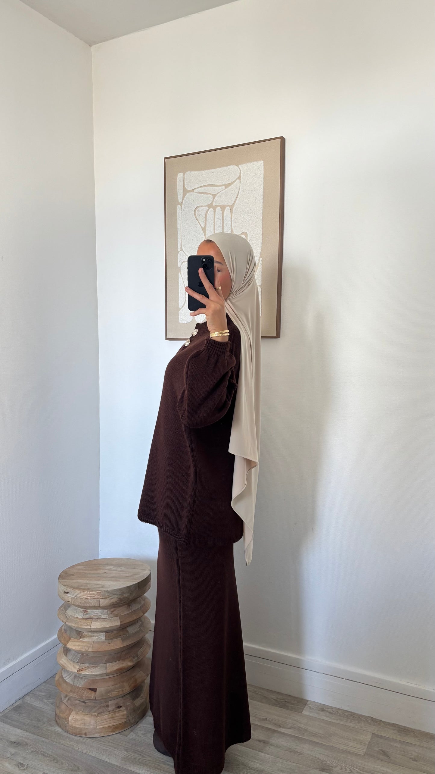 Ensemble jupe à boutons