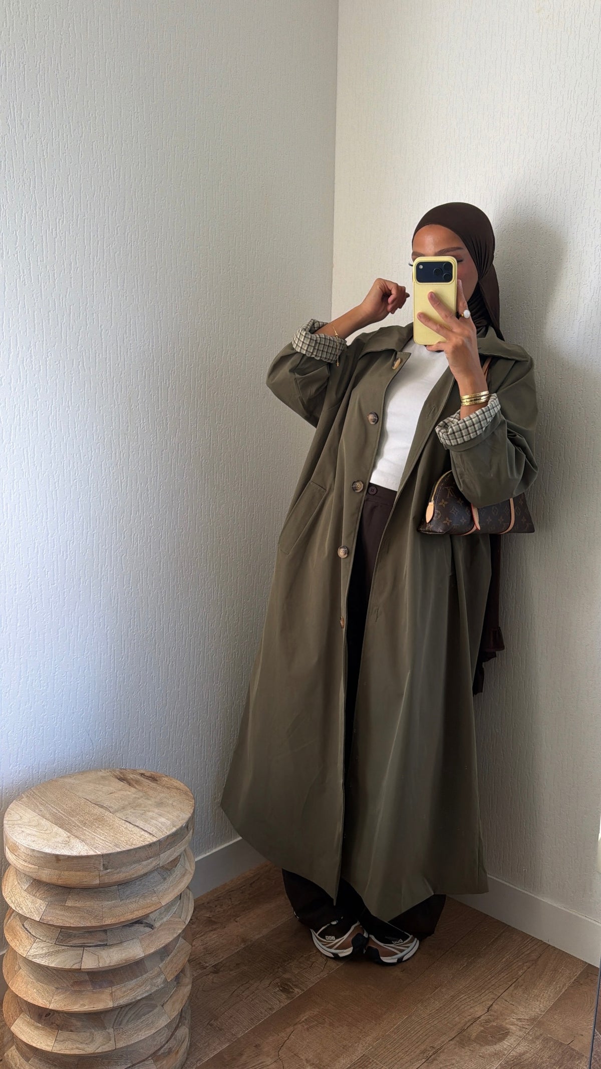 Manteau poignets retournables
