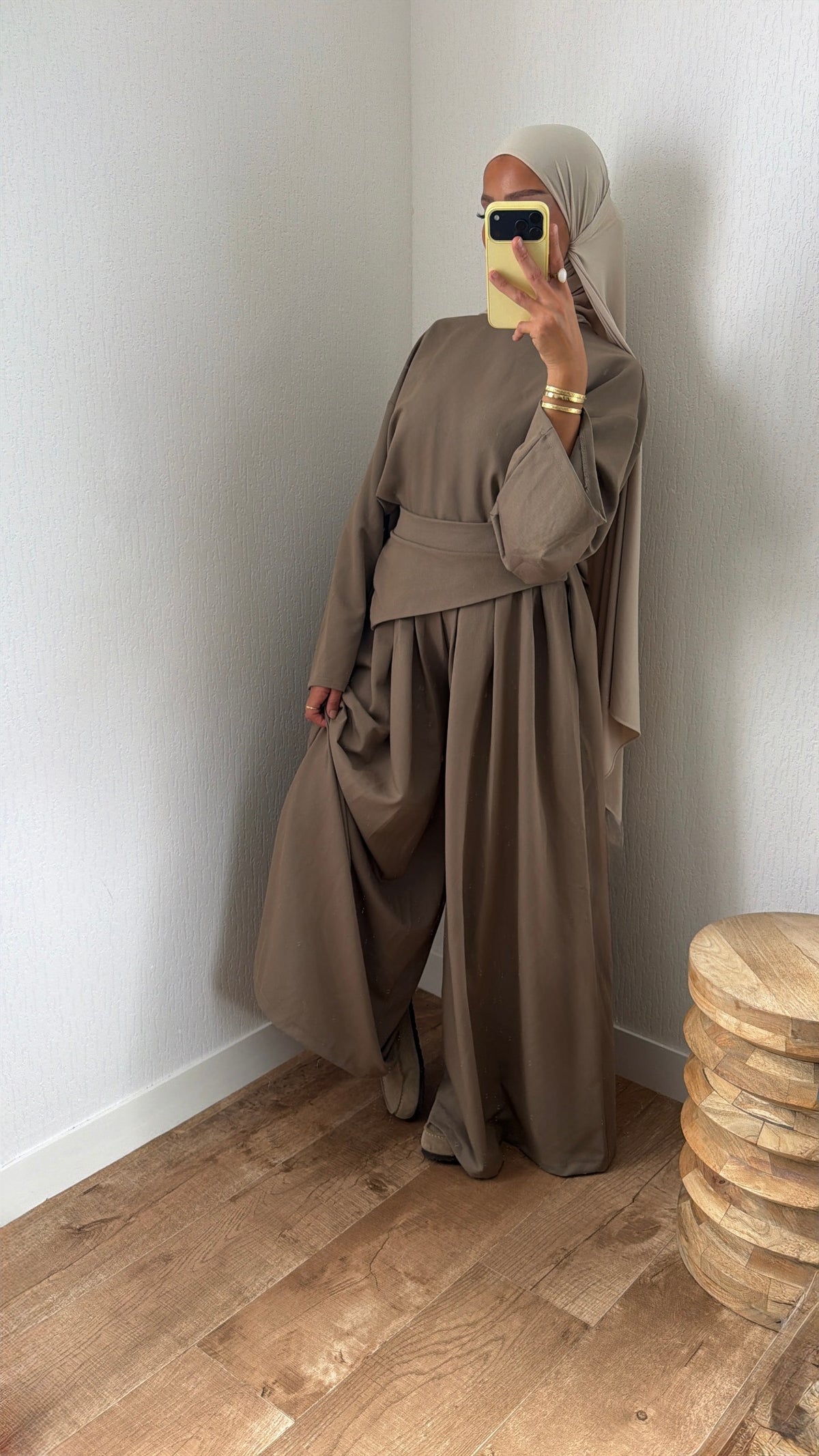Ensemble pantalon ample structuré