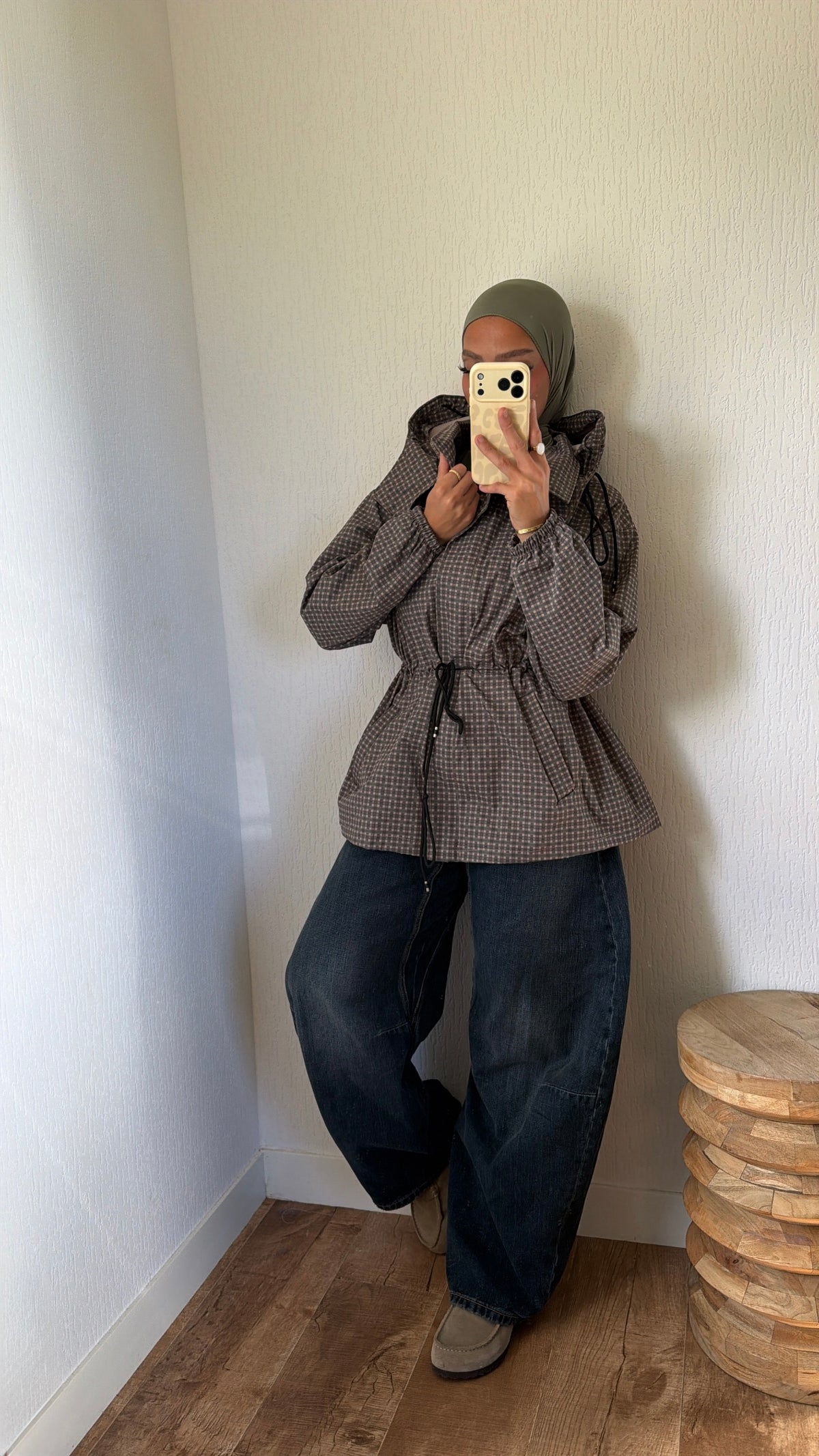 Parka à capuche ajustable à la taille