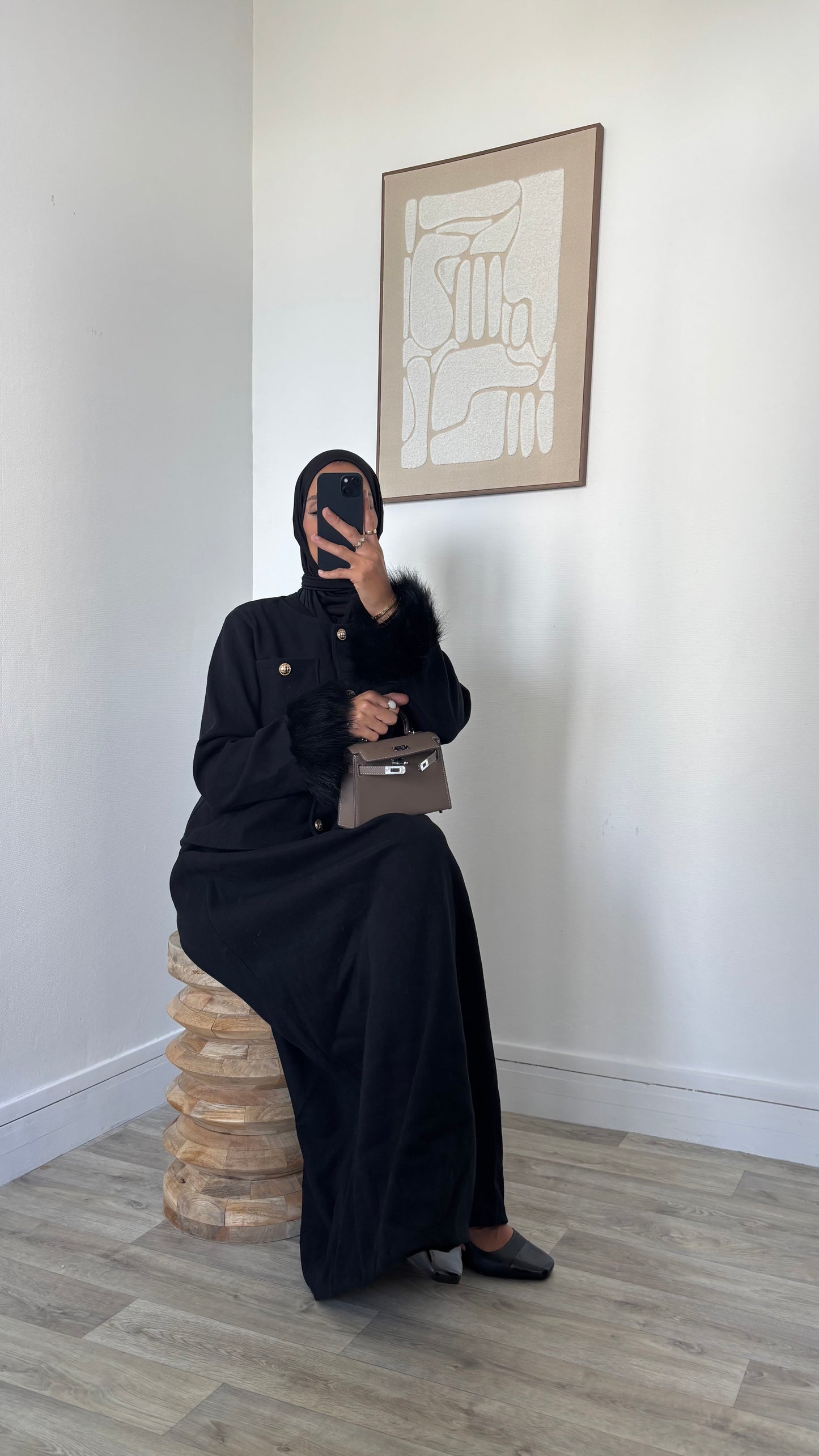 Ensemble gilet chic fourrure jupe