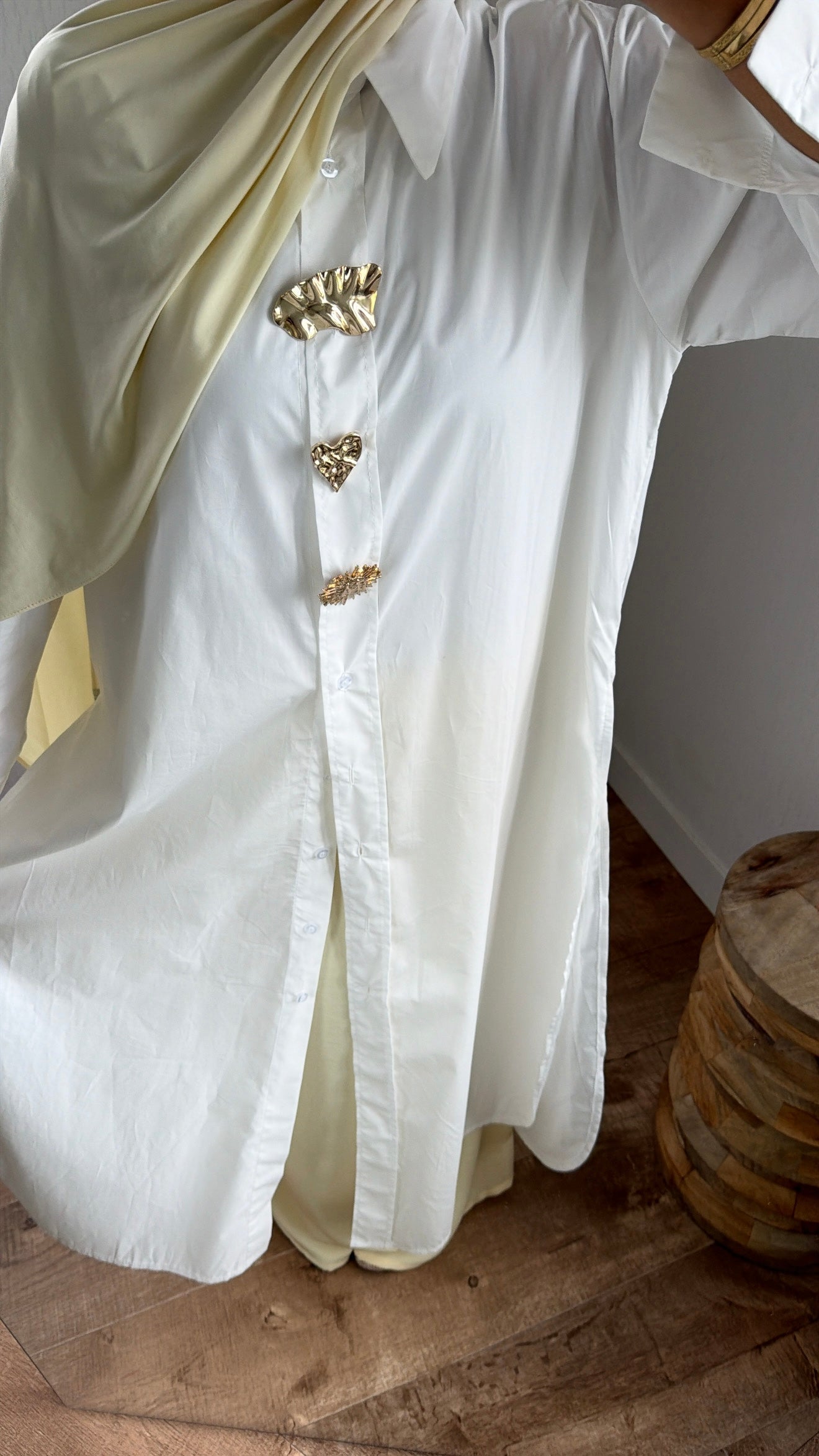 Chemise longue 3 broches