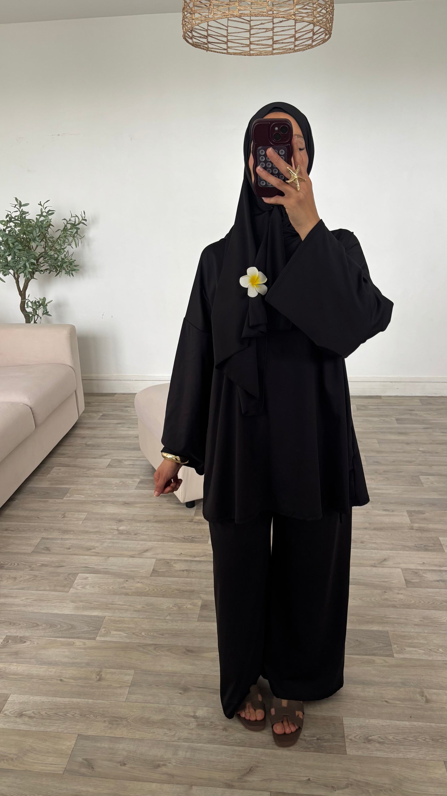 Burkini noir (s’attache au pantalon  )