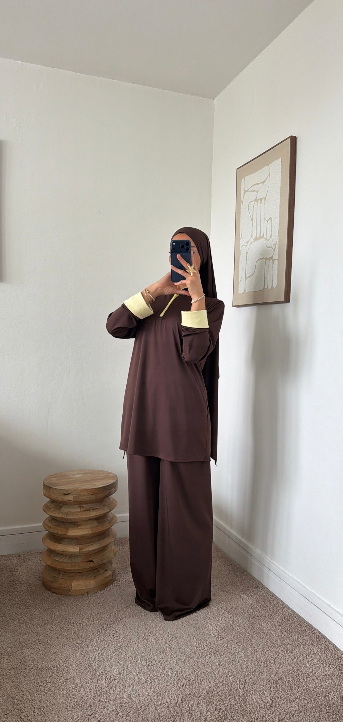 Burkini 3 pièces manche couleur