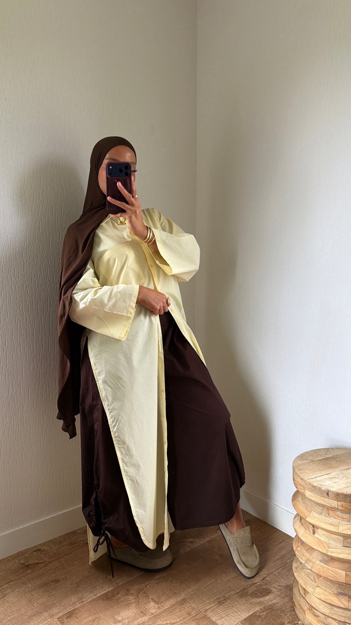 Pantalon à plis