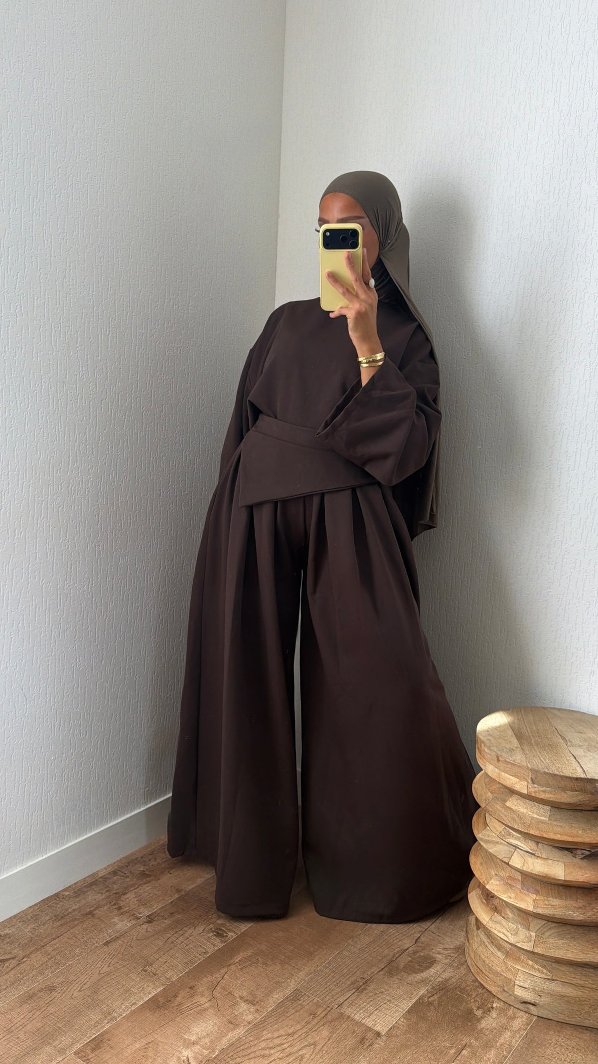 Ensemble pantalon ample structuré