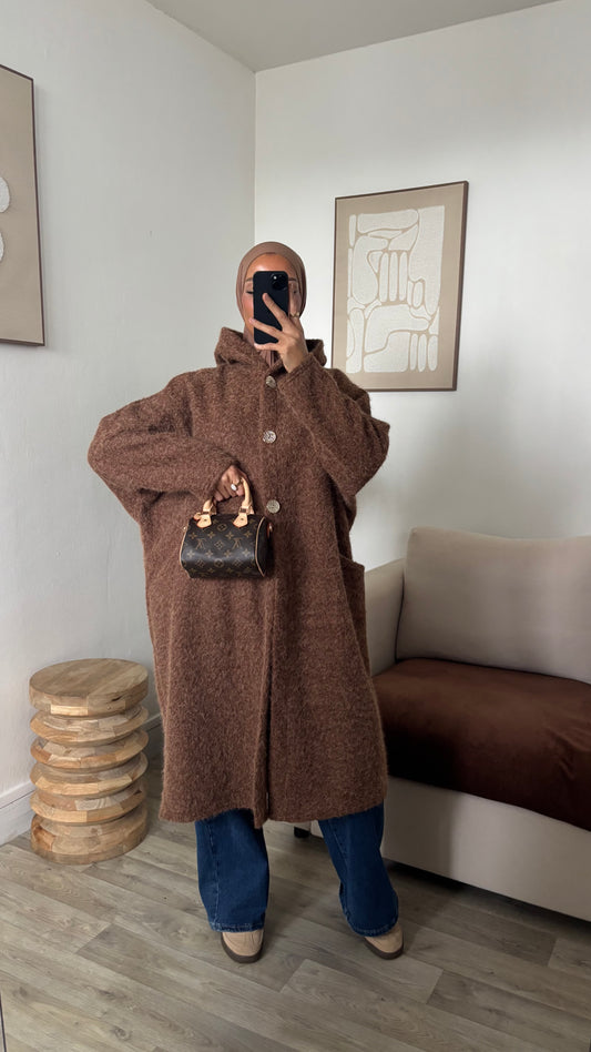 Manteau gilet à capuche