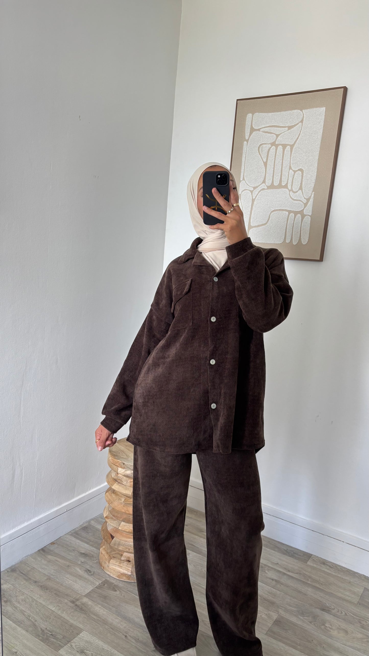 Ensemble chemise en velours