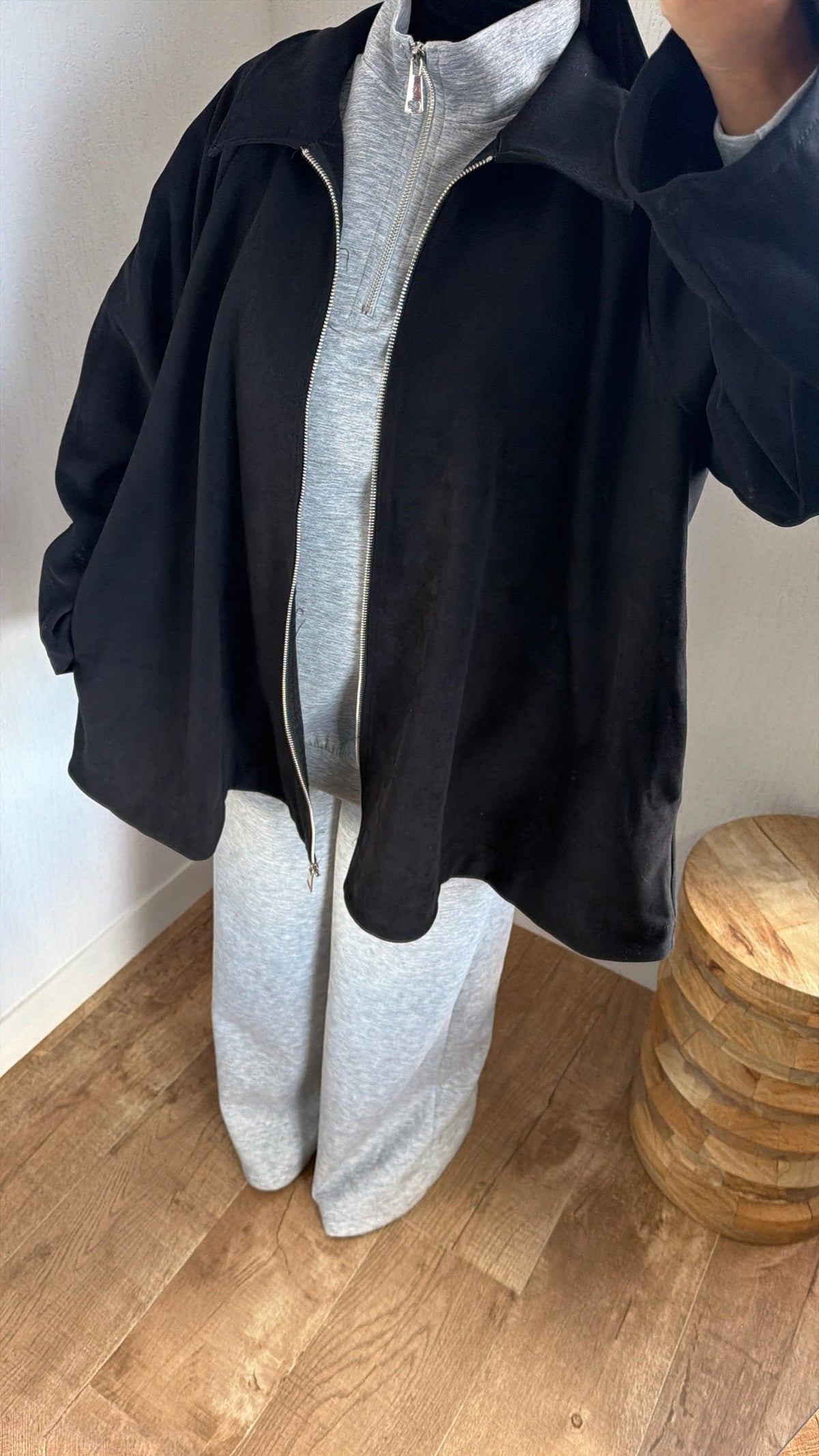 Veste à zip évasé