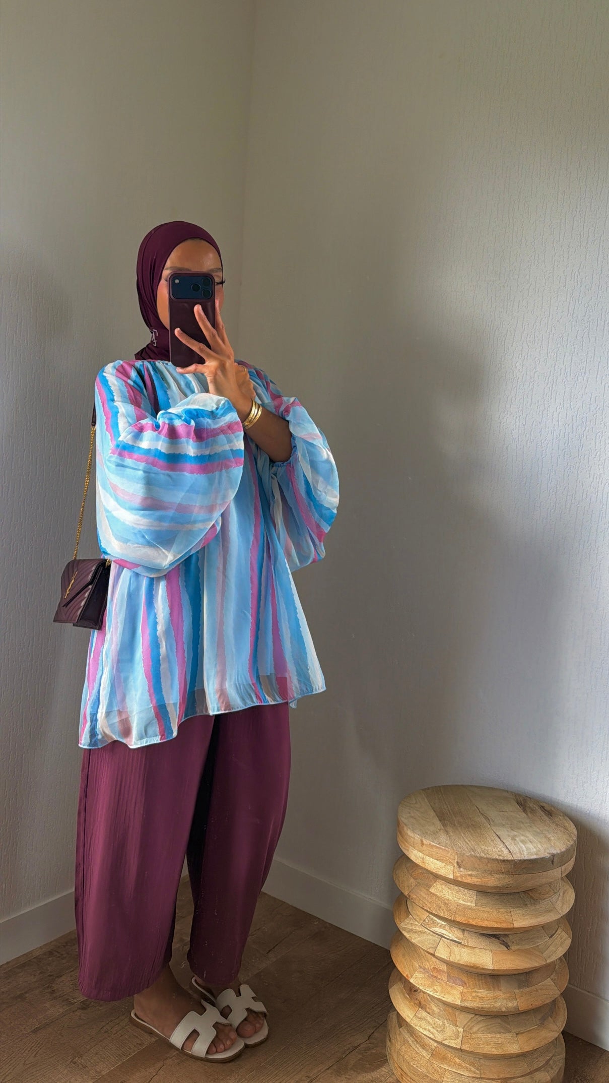 Blouse tricolore
