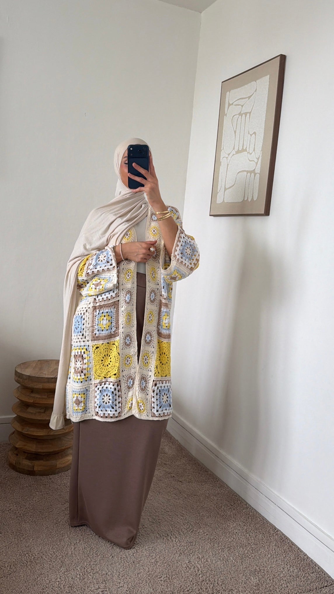 Gilet long en crochet