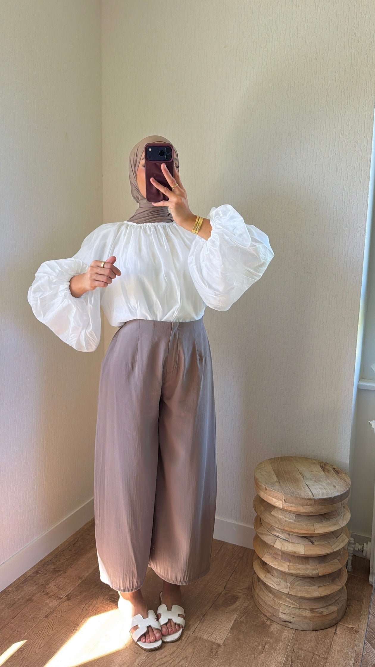Pantalon fluide fermeture [élastique au dos]