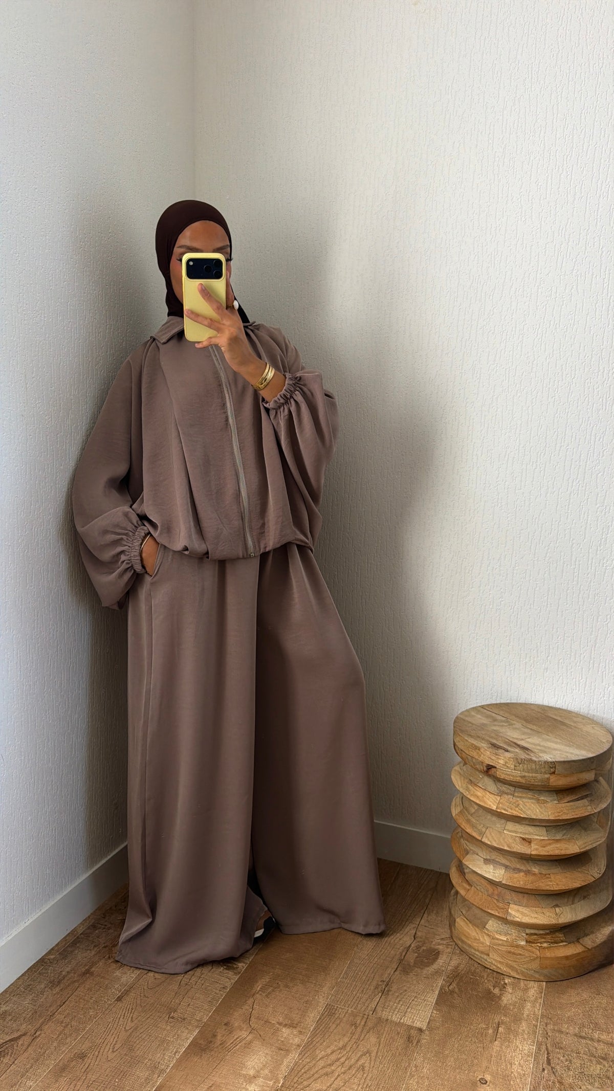 Ensemble fluide à zip dos plus long