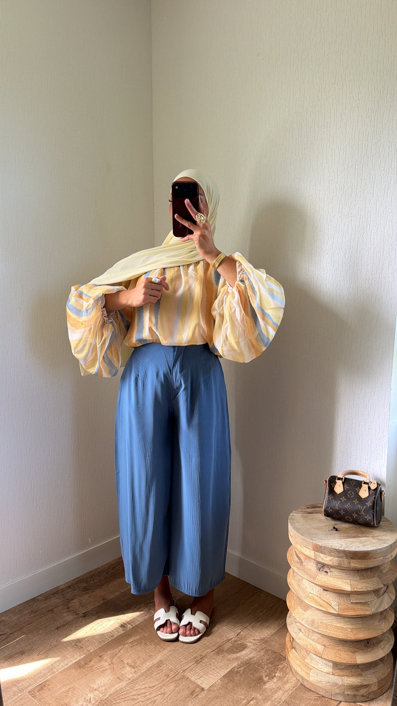 Pantalon fluide fermeture [élastique au dos]