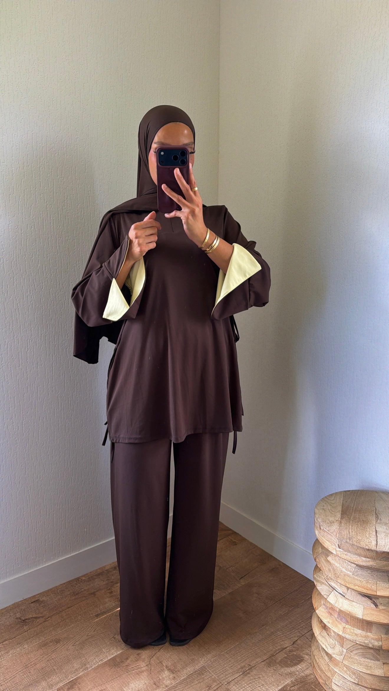Burkini ajustable sur les côté [ où au dos ]