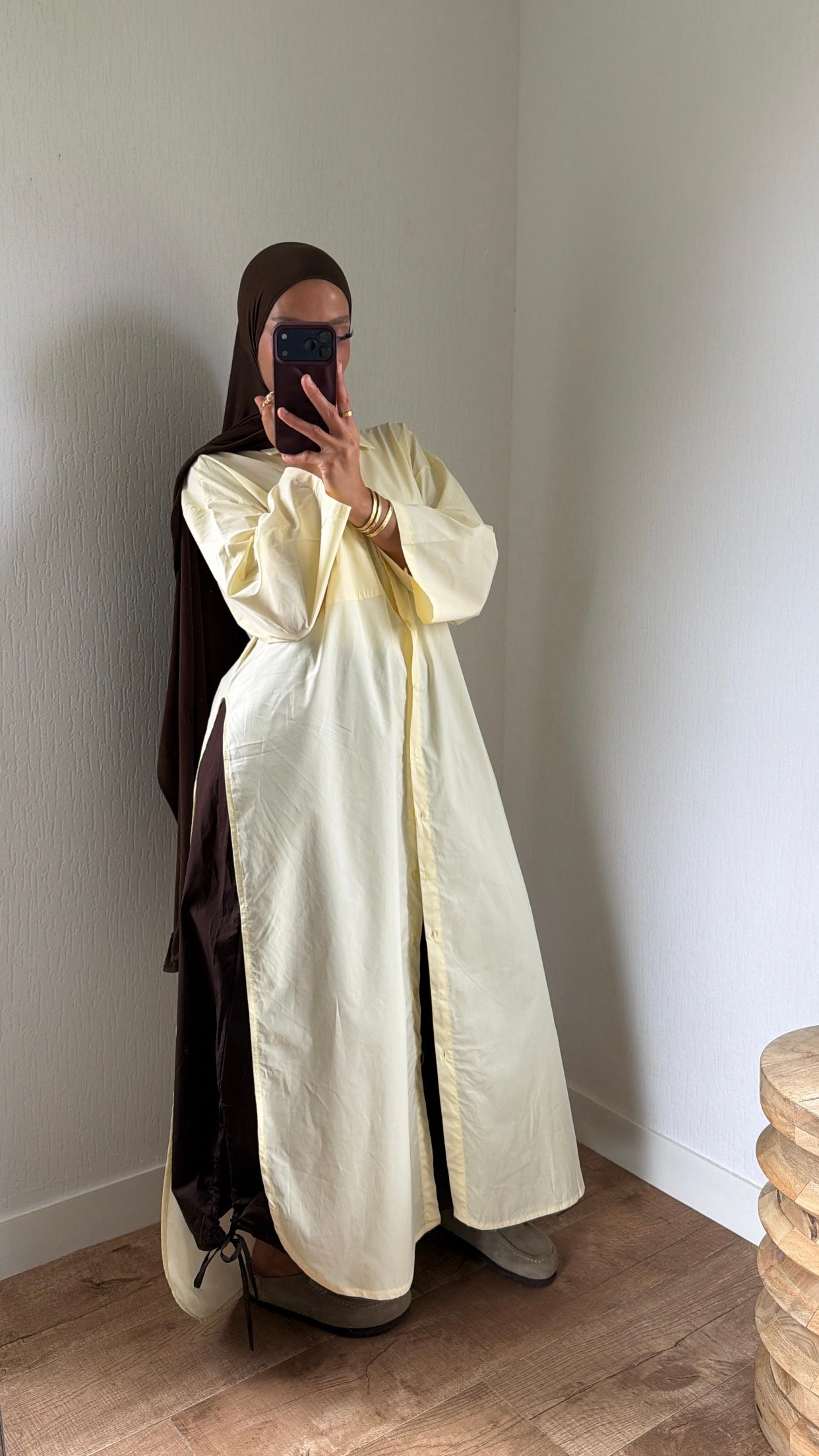 Chemise longue fentes