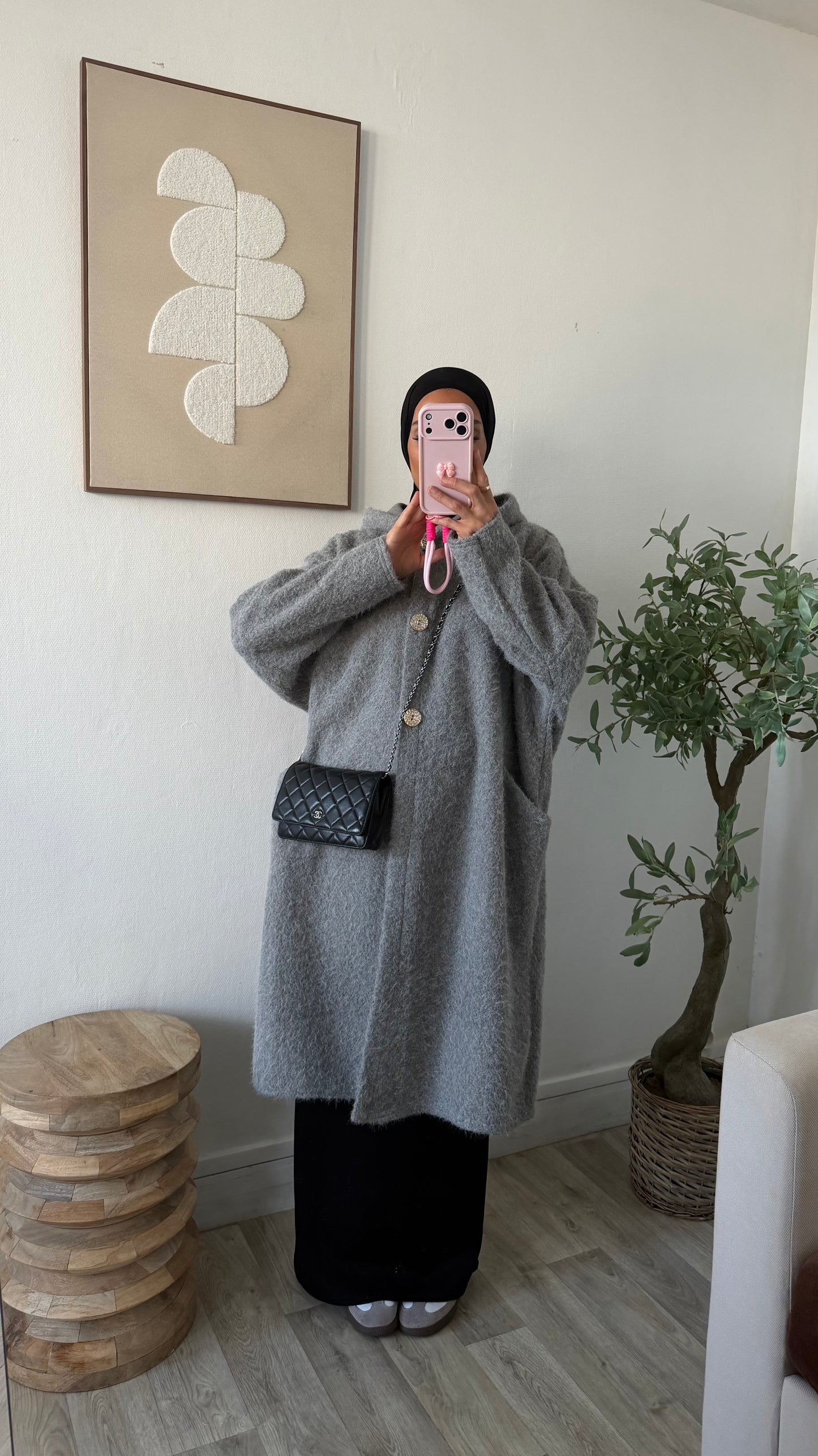 Manteau gilet à capuche