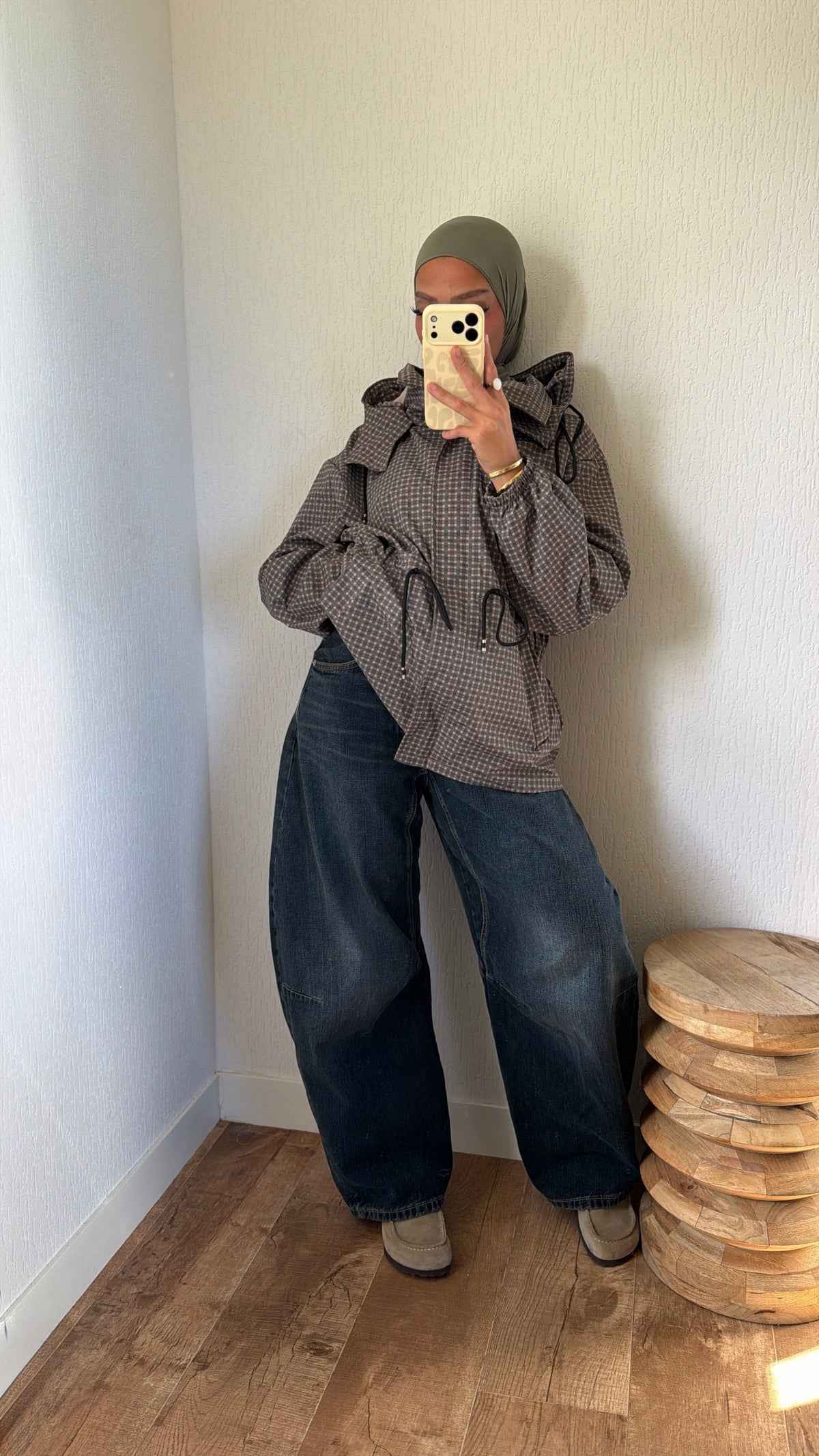 Parka à capuche ajustable à la taille