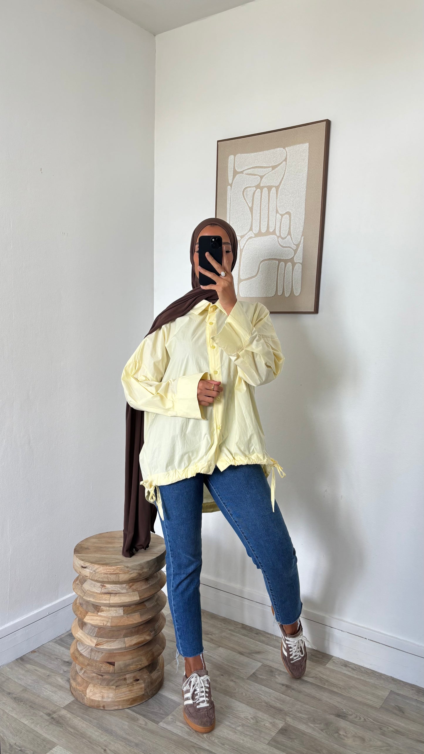 Chemise oversize avec dos plus long