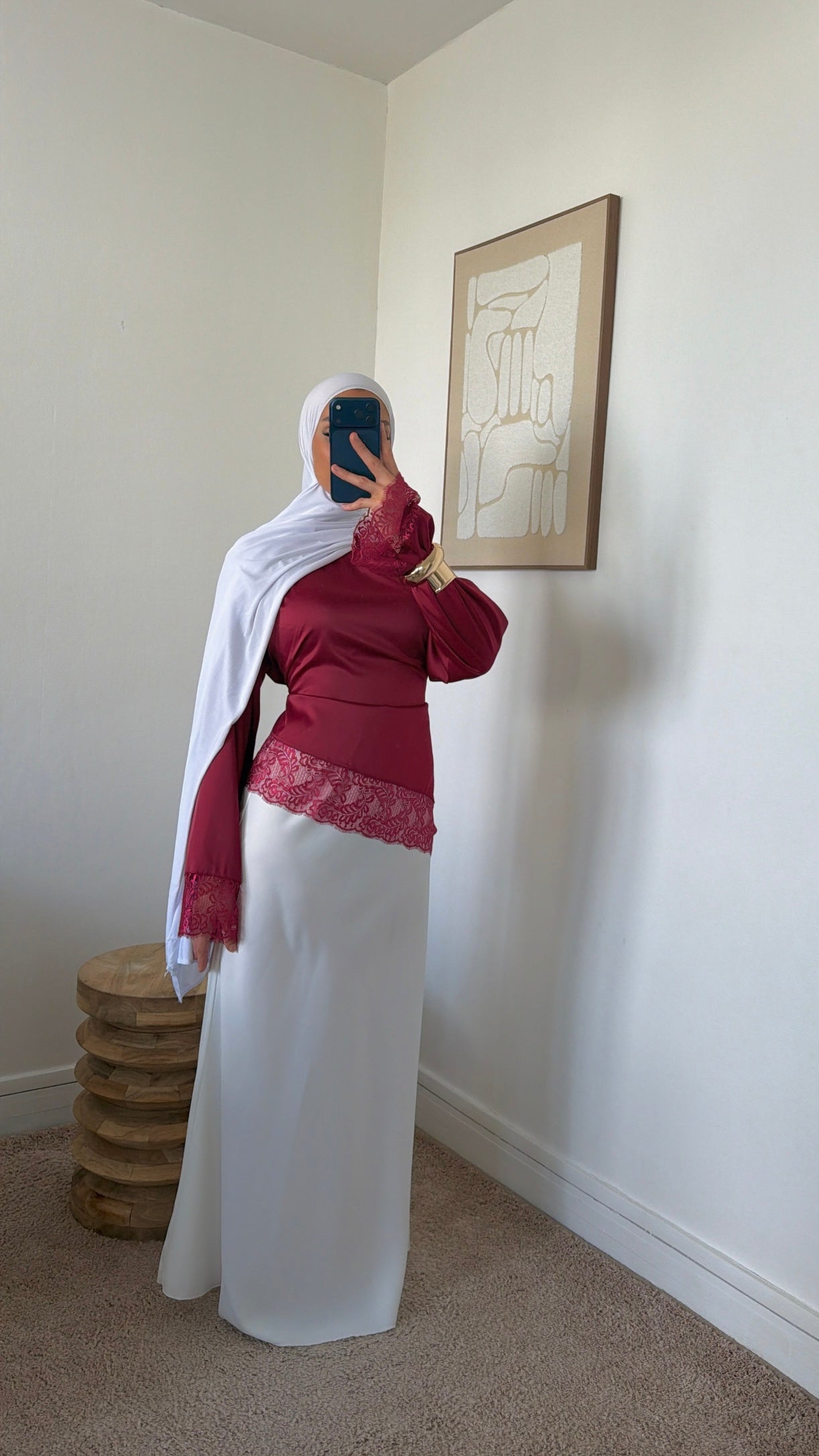 Haut ajustable satinée