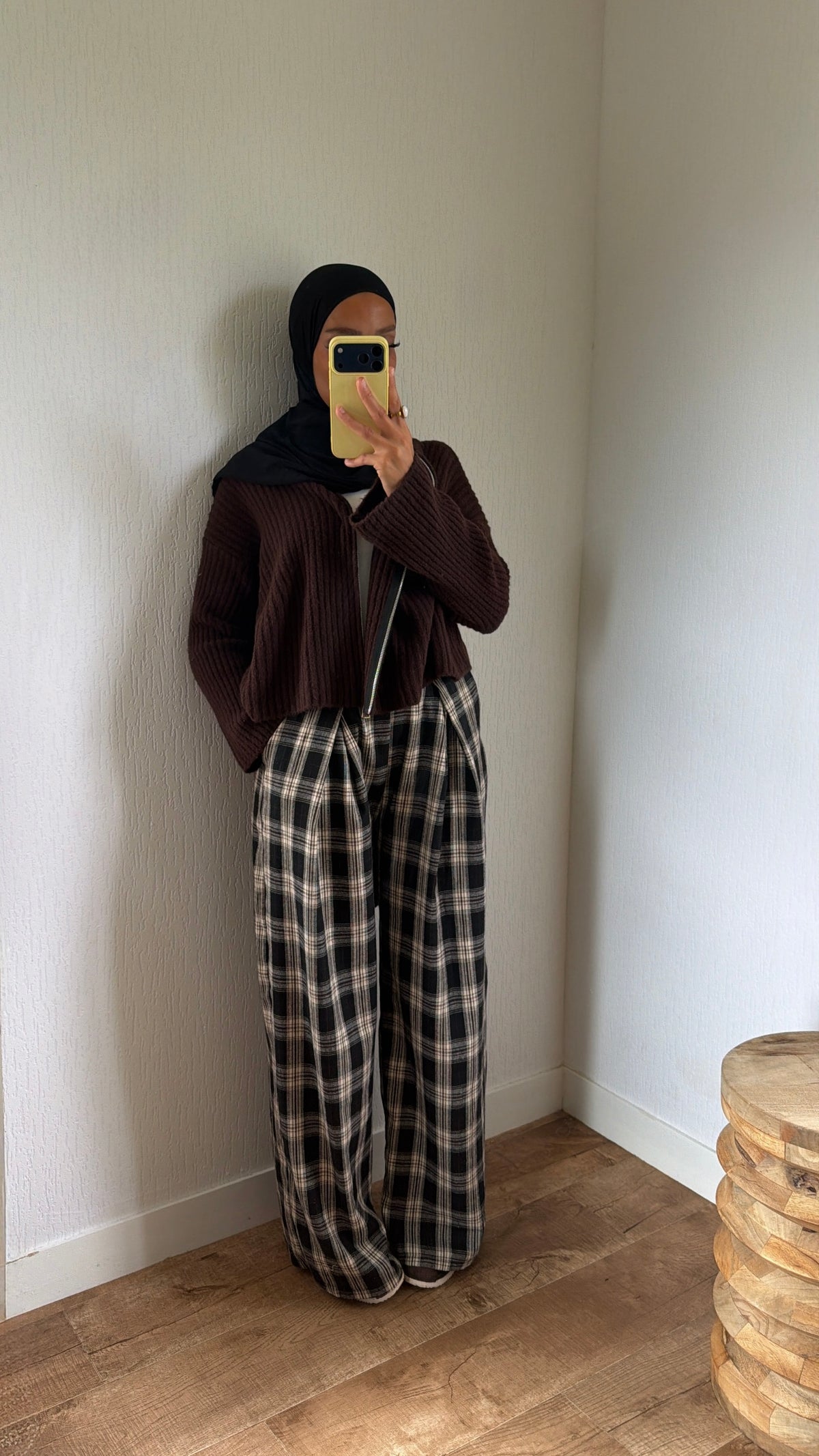 Pantalon à carreaux à poches