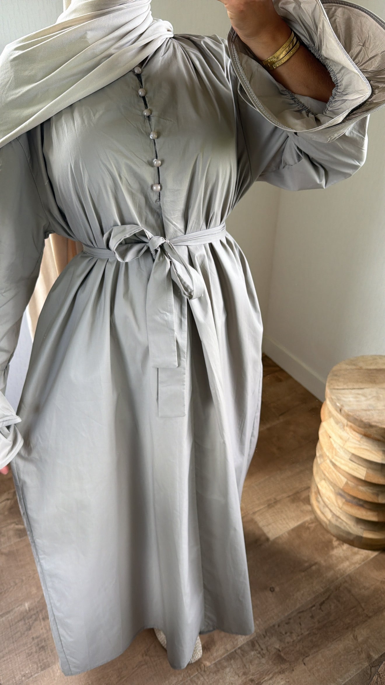 Robe manches fleurs + ceinture