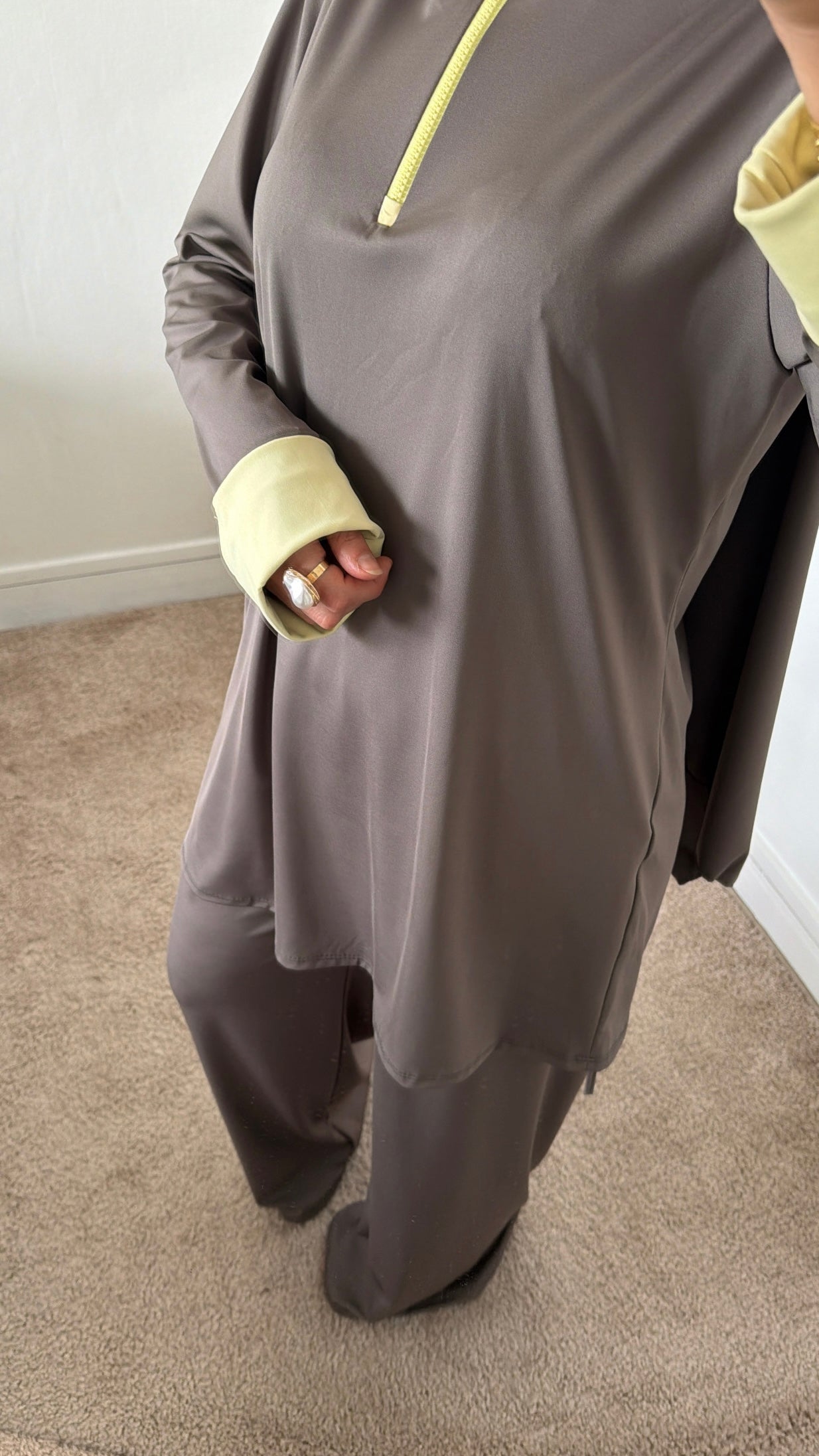 Burkini 3 pièces manche couleur