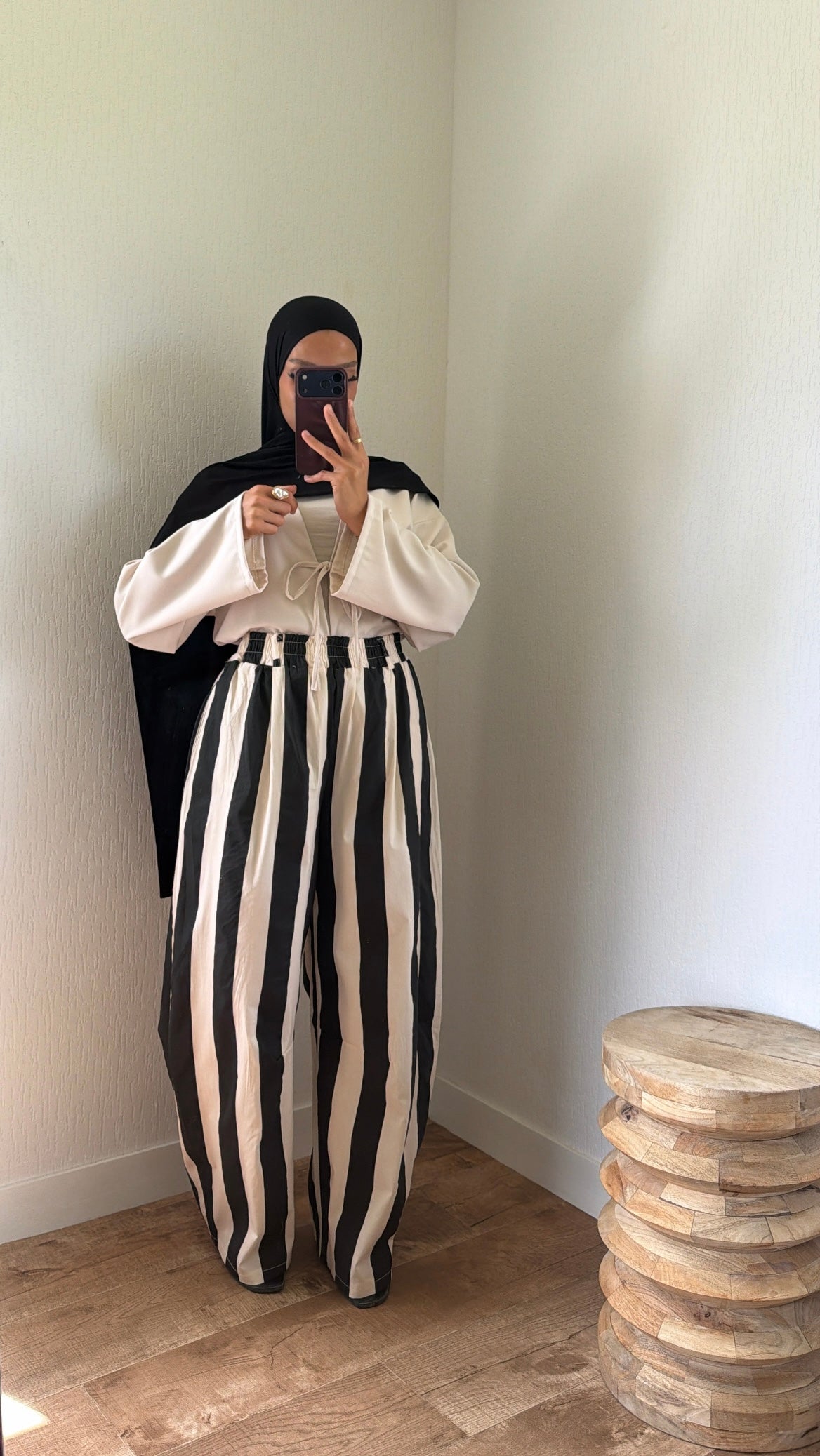 Pantalon rayée à poches