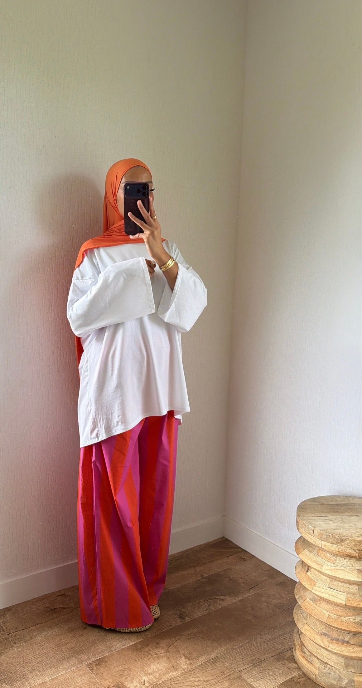 Pantalon rayée à poches