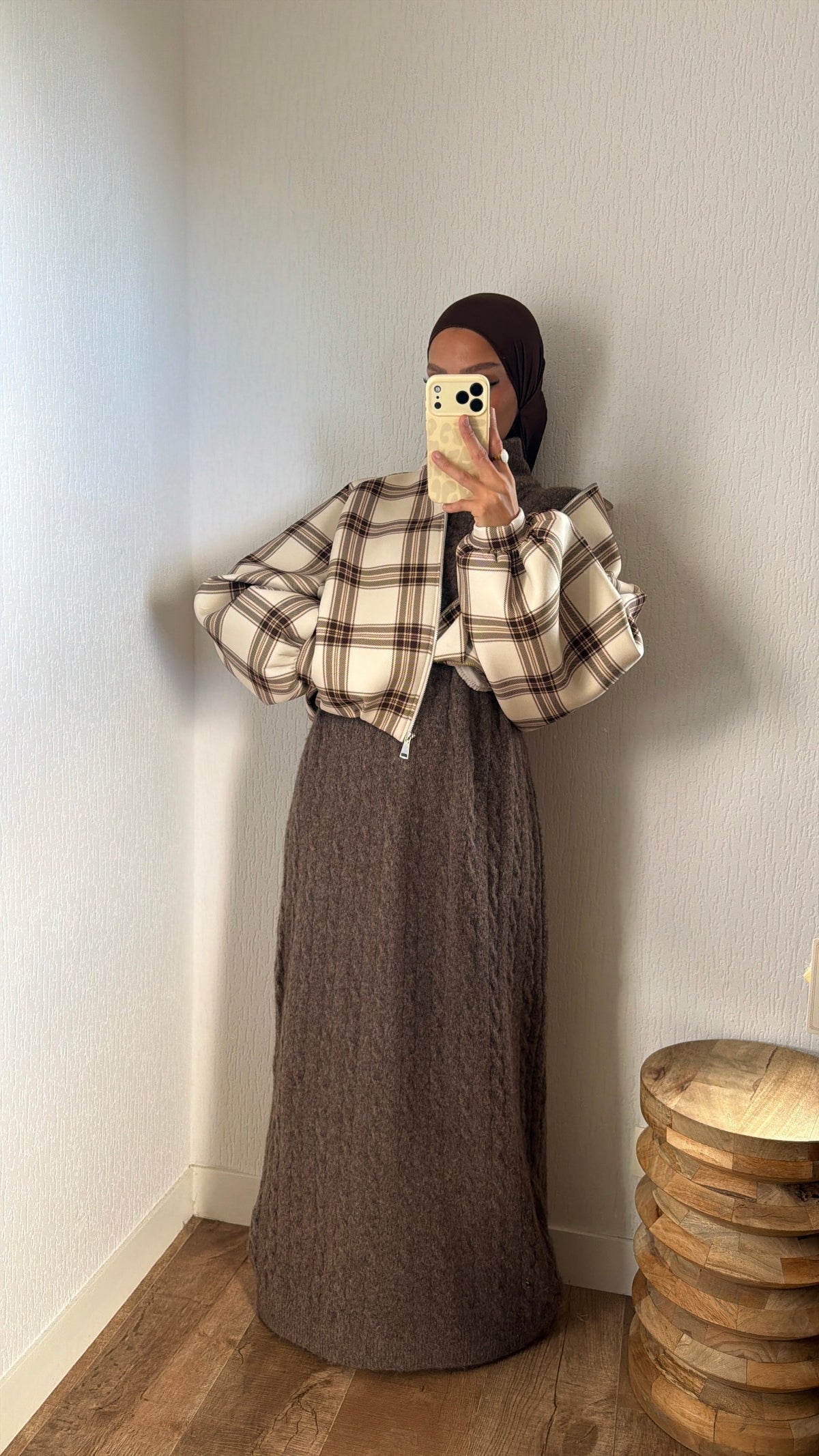 Robe pull col zip
