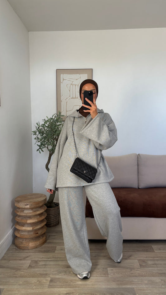 Ensemble à zip et capuche