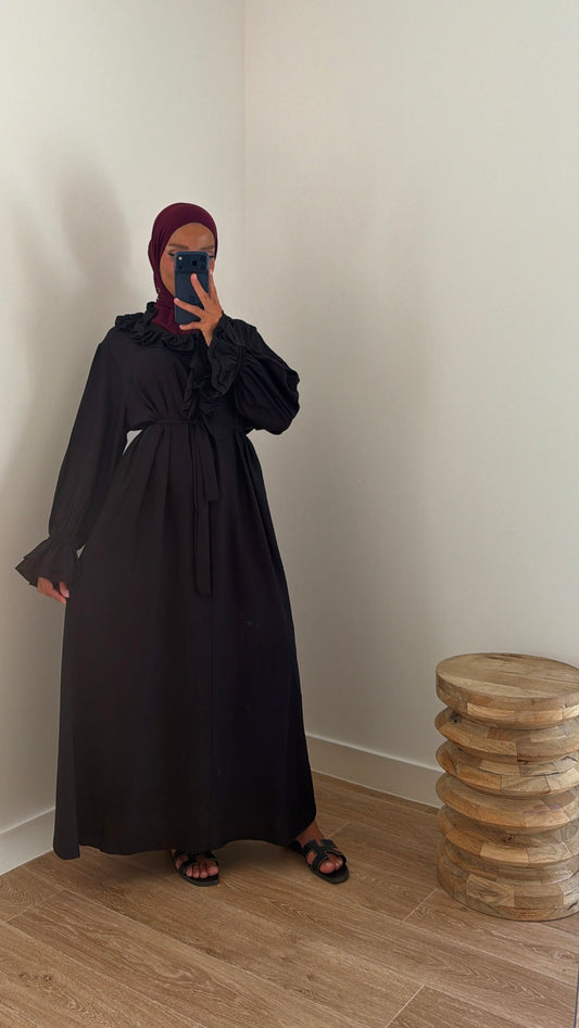 Robe froufrou ajustable ou dos ou devant