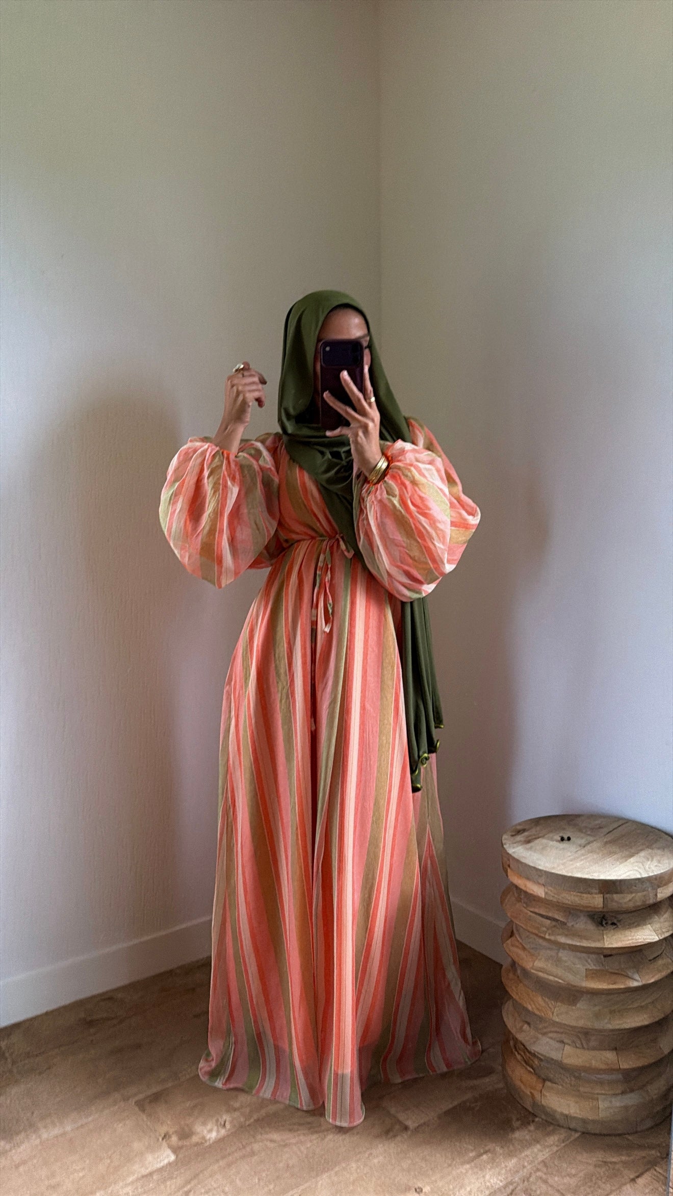 Robe doublée tricolore