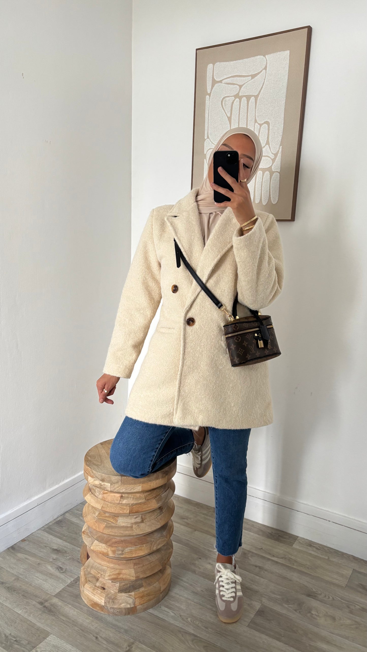 Blazer en laine bouillie